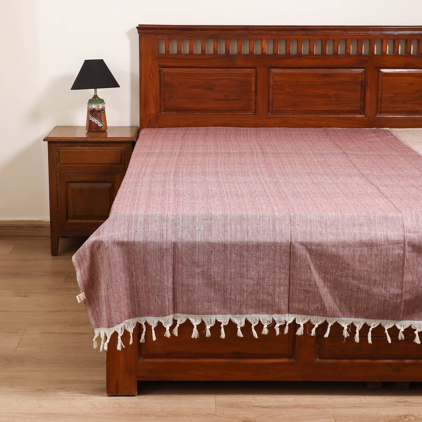 Handloom Cotton Single Bedsheet (90 x 60 in) 283