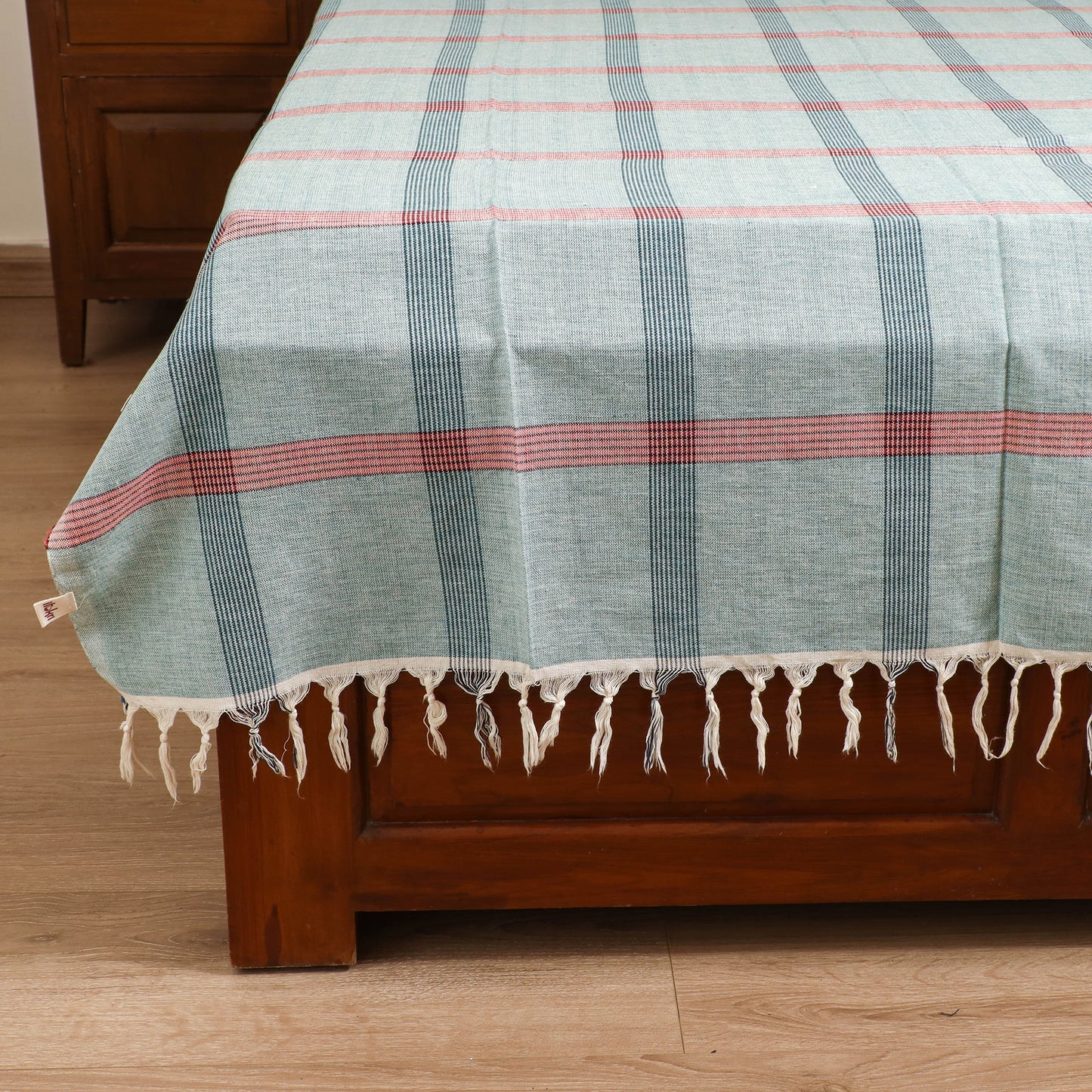 Handloom Cotton Single Bedsheet (90 x 60 in) 284