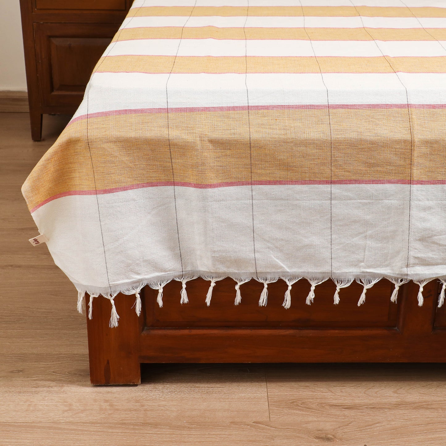 Handloom Cotton Single Bedsheet (90 x 60 in) 285