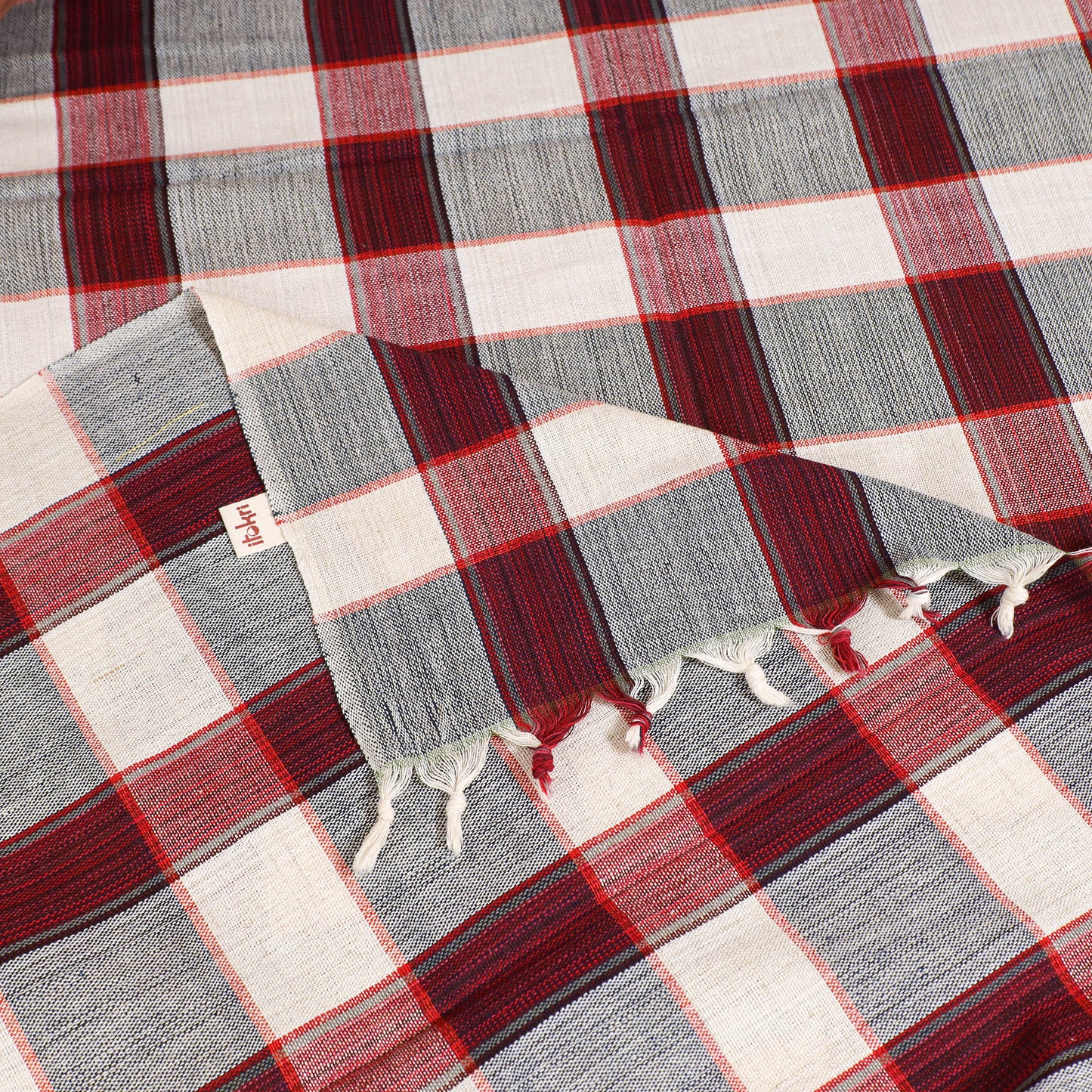 Handloom Cotton Single Bedsheet (90 x 60 in) 286
