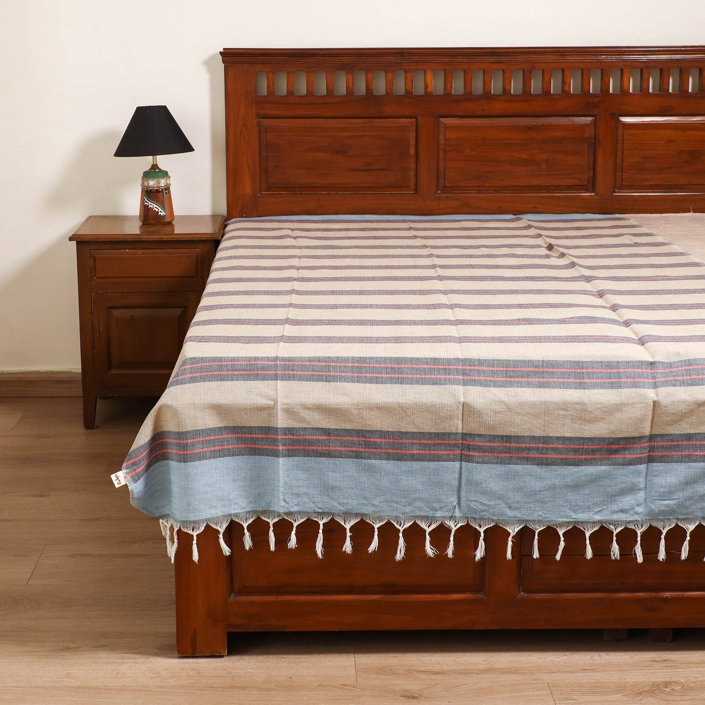 Handloom Cotton Single Bedsheet (90 x 60 in) 288