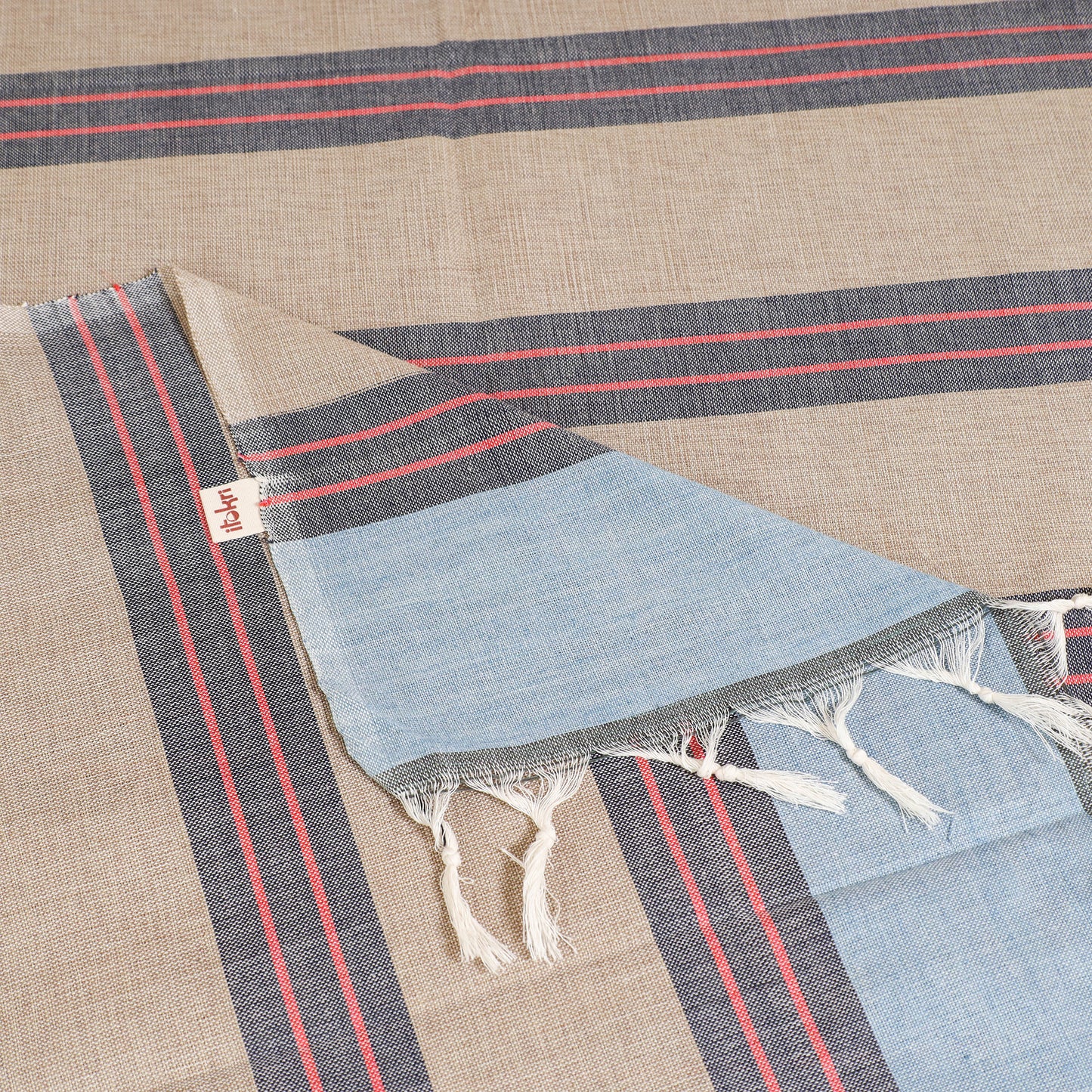 Handloom Cotton Single Bedsheet (90 x 60 in) 288