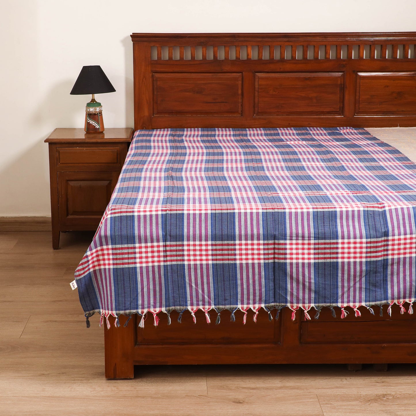 Handloom Cotton Single Bedsheet (90 x 60 in) 291