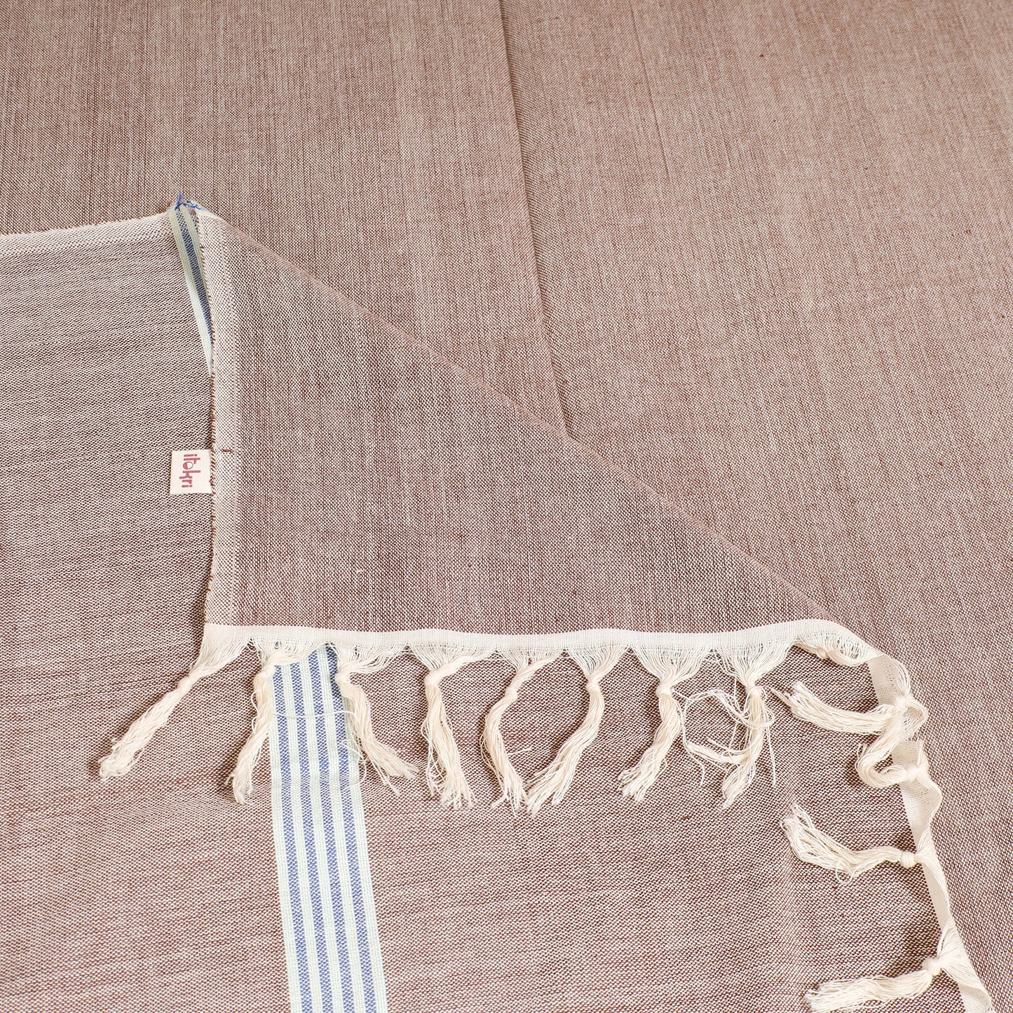 Handloom Cotton Single Bedsheet (90 x 60 in) 292