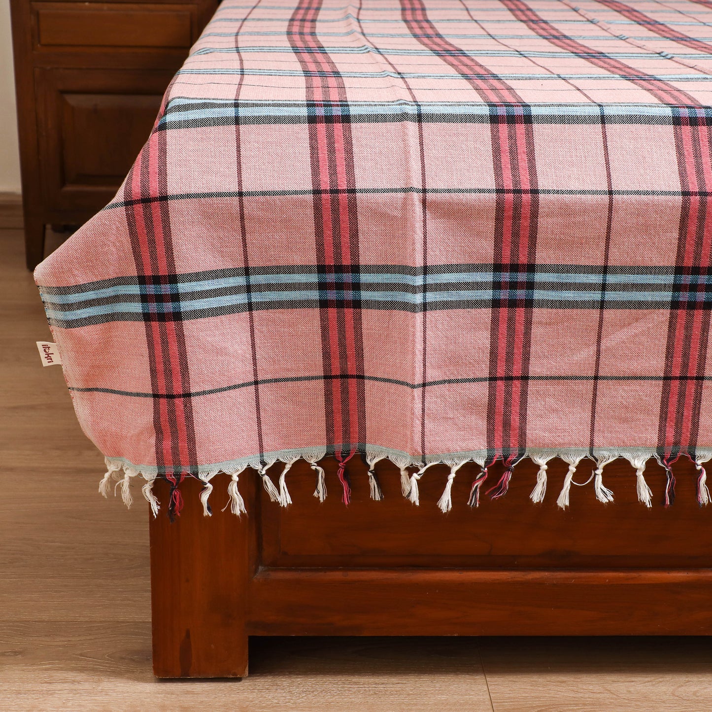 Handloom Cotton Single Bedsheet (90 x 60 in) 294