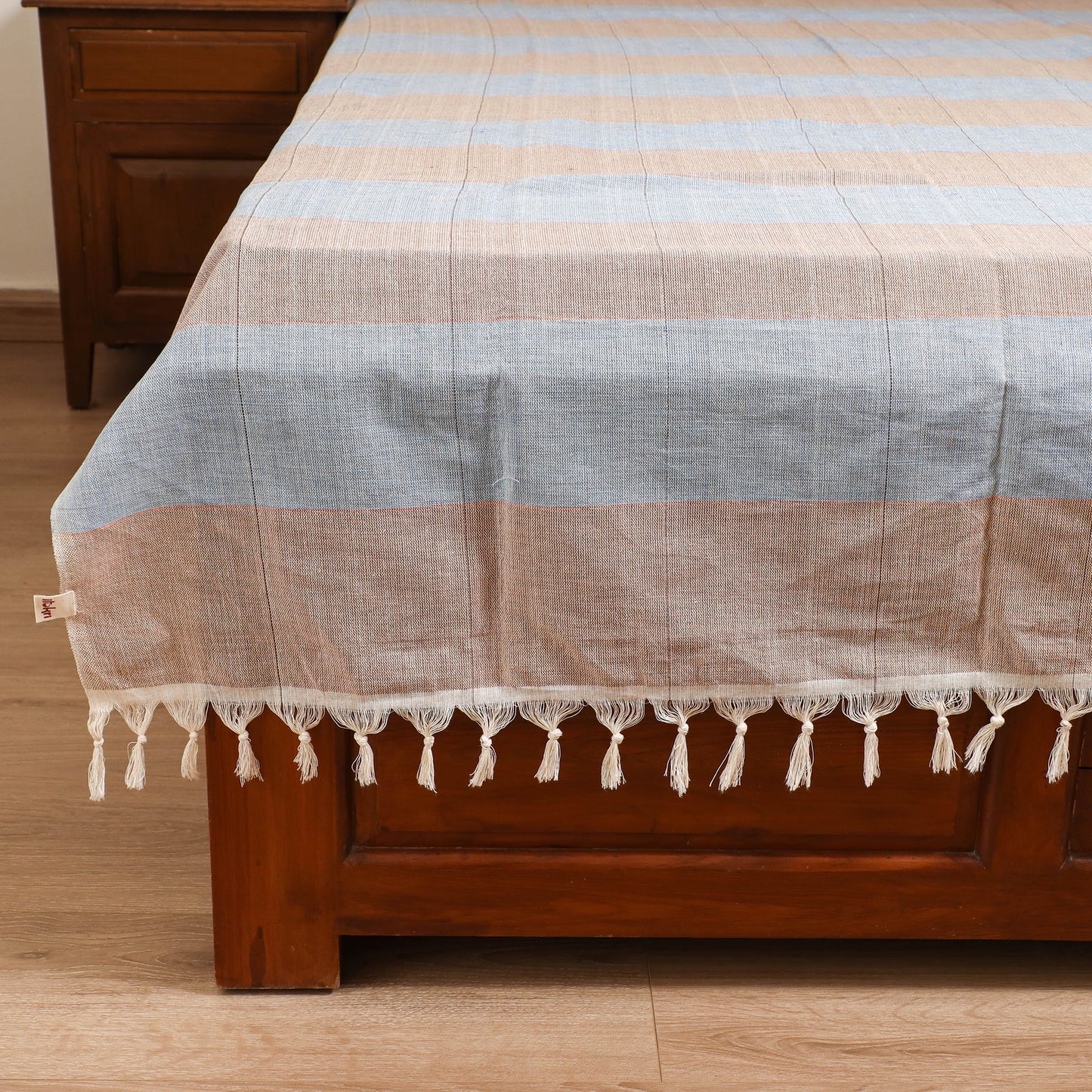 Handloom Cotton Single Bedsheet (90 x 60 in) 296
