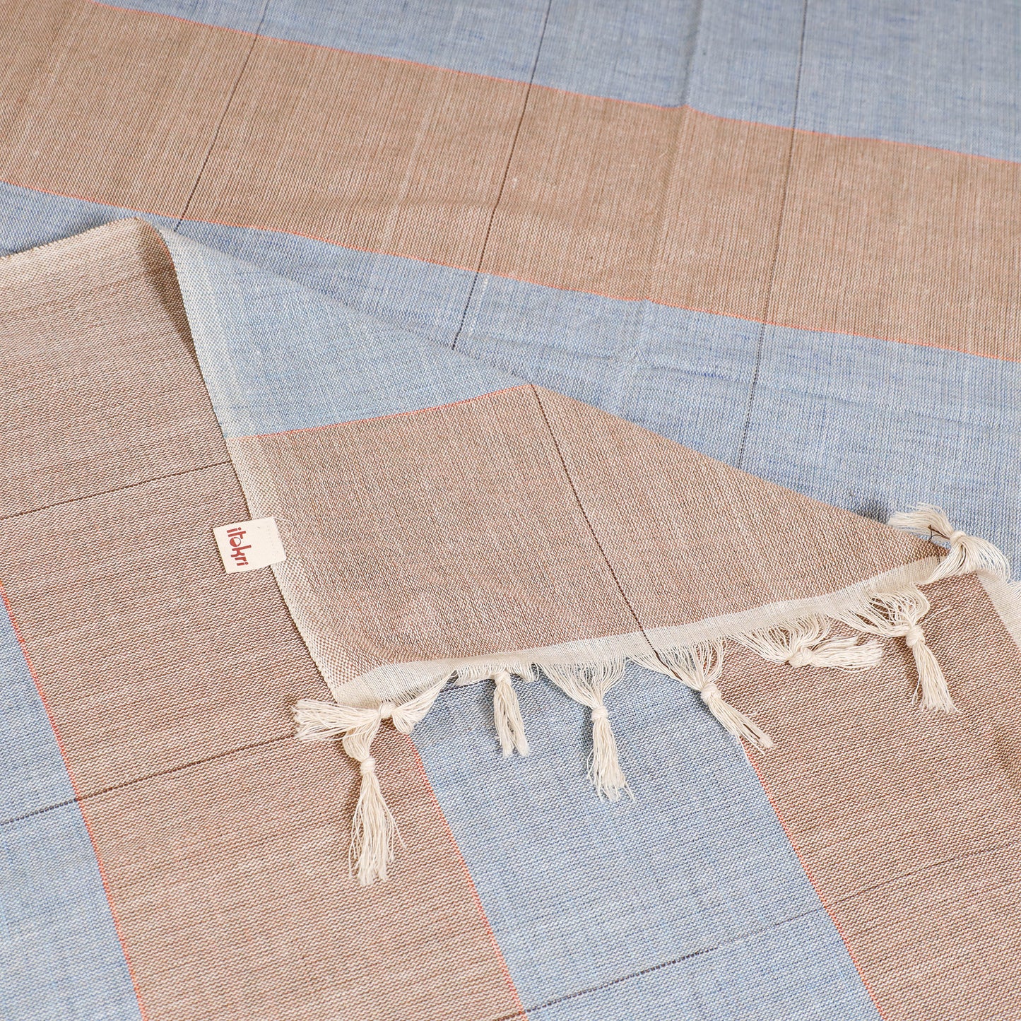 Handloom Cotton Single Bedsheet (90 x 60 in) 296