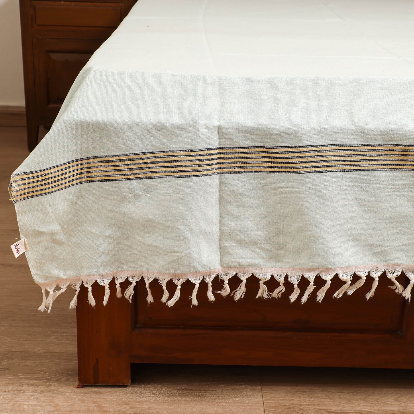 Handloom Cotton Single Bedsheet (90 x 60 in) 307