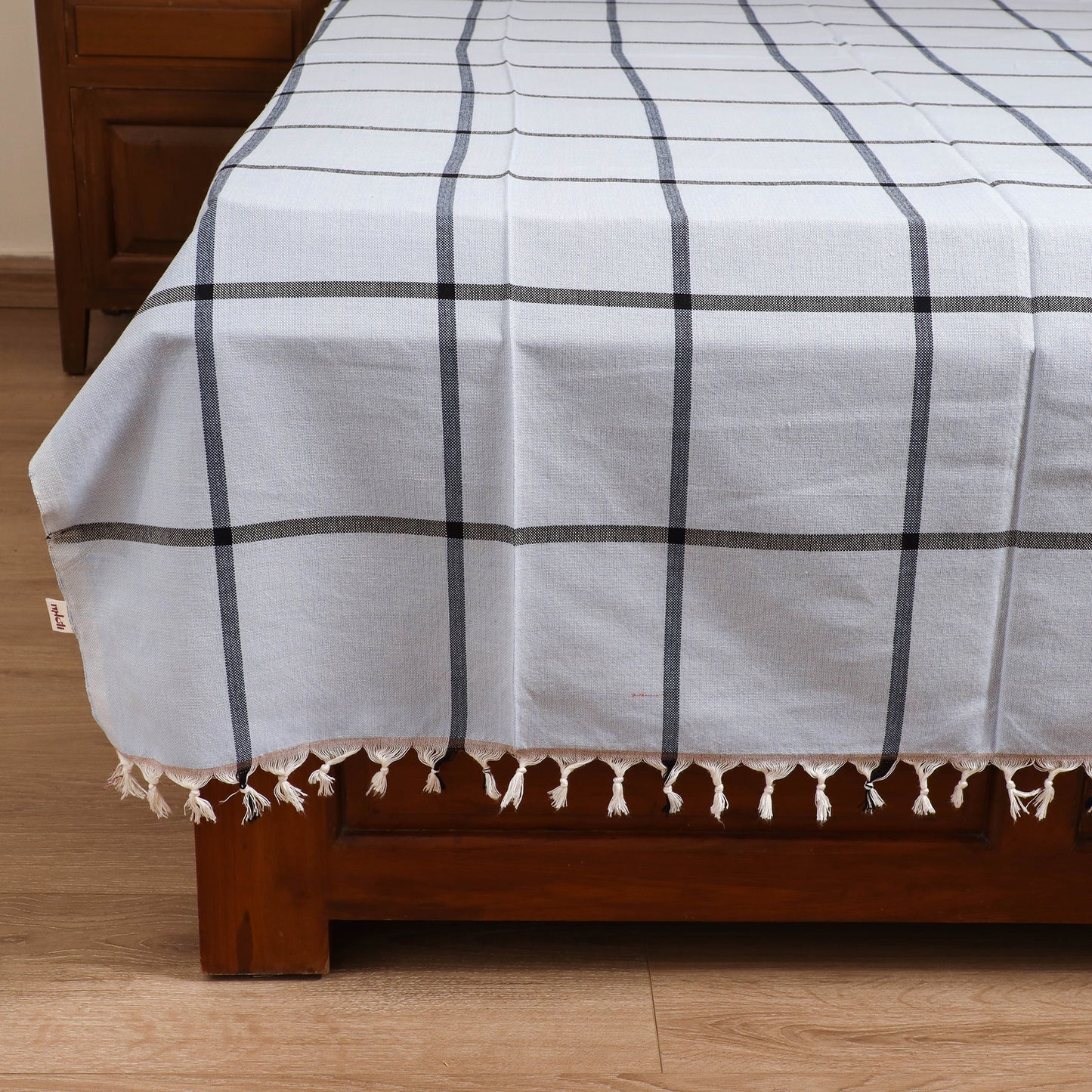 Handloom Cotton Single Bedsheet (90 x 60 in) 312