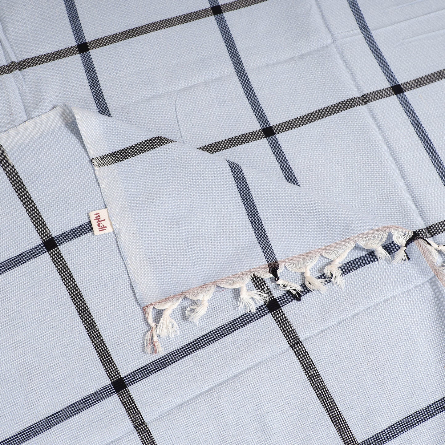 Handloom Cotton Single Bedsheet (90 x 60 in) 312