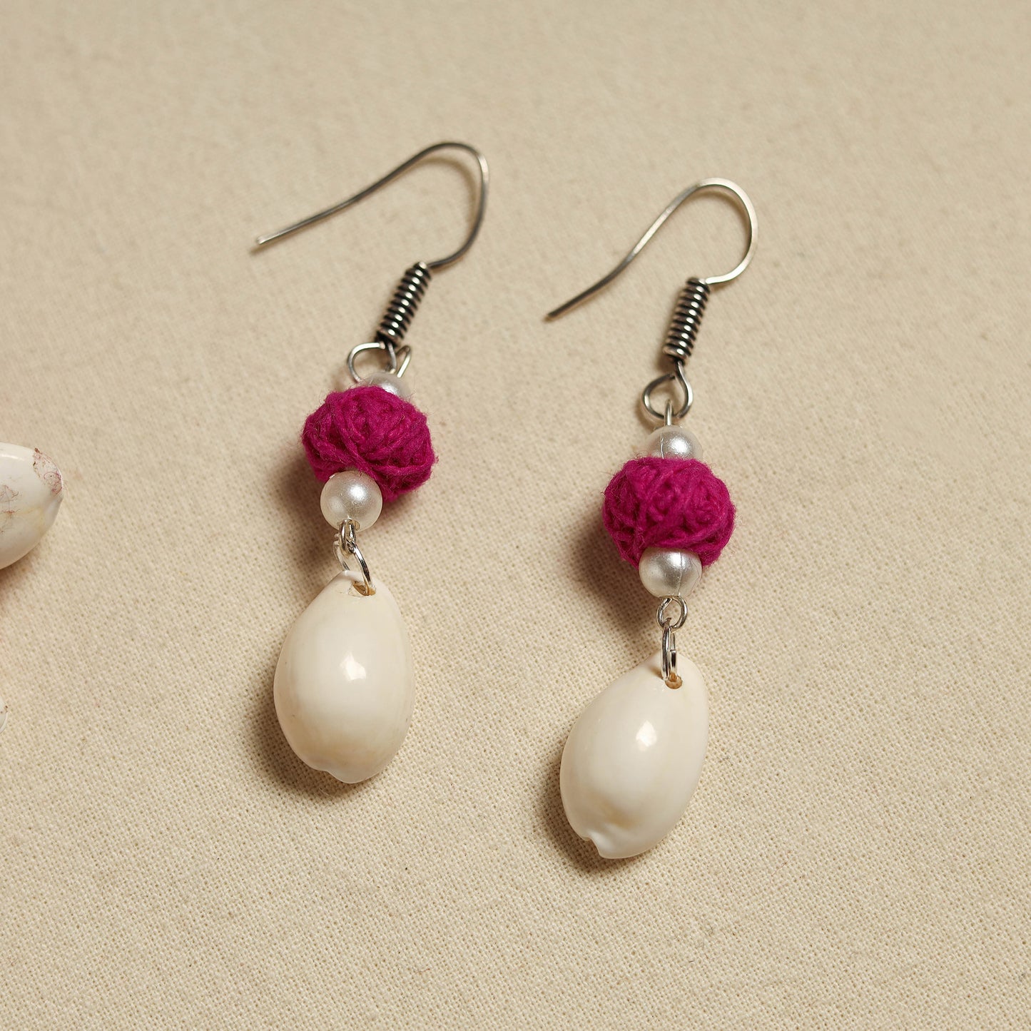 Handcrafted Thread Beads Shell Work Double Layered Necklace Set 20