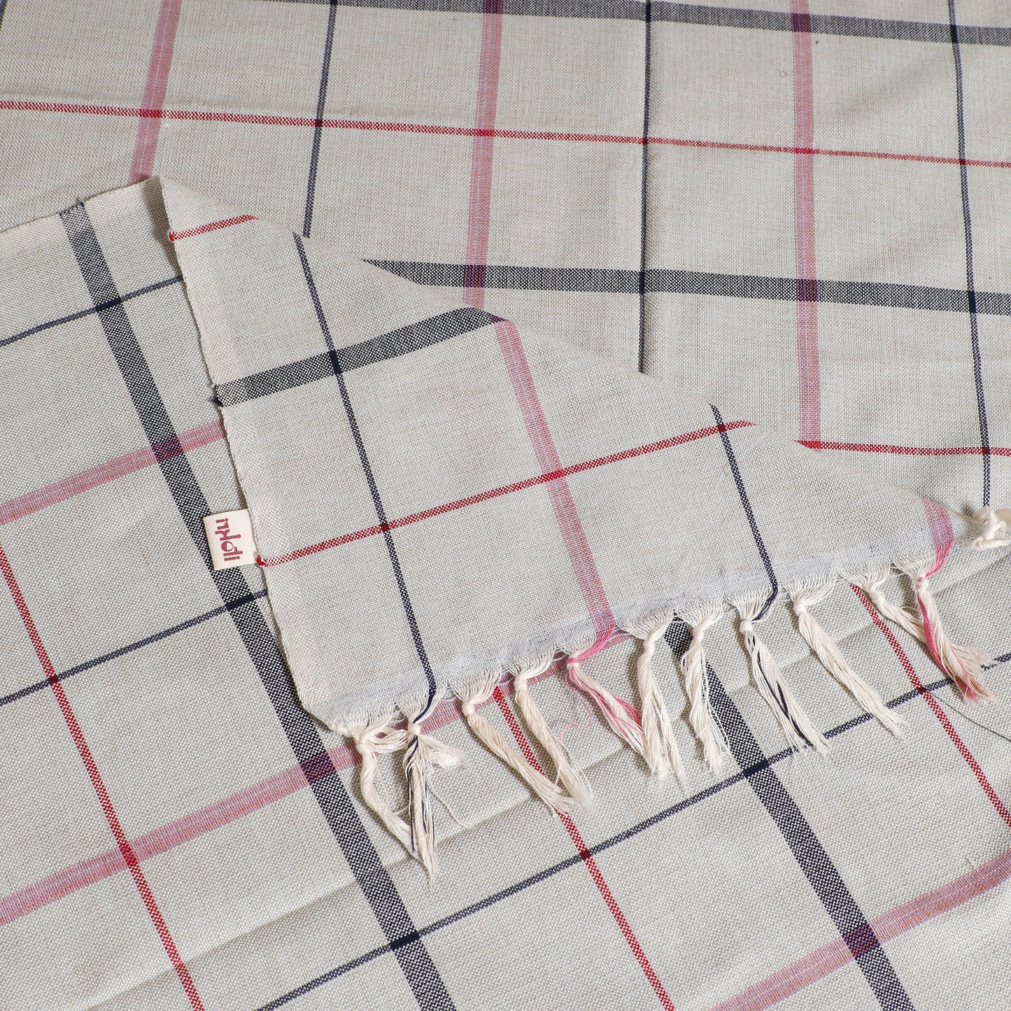 Handloom Cotton Single Bedsheet (90 x 60 in) 313