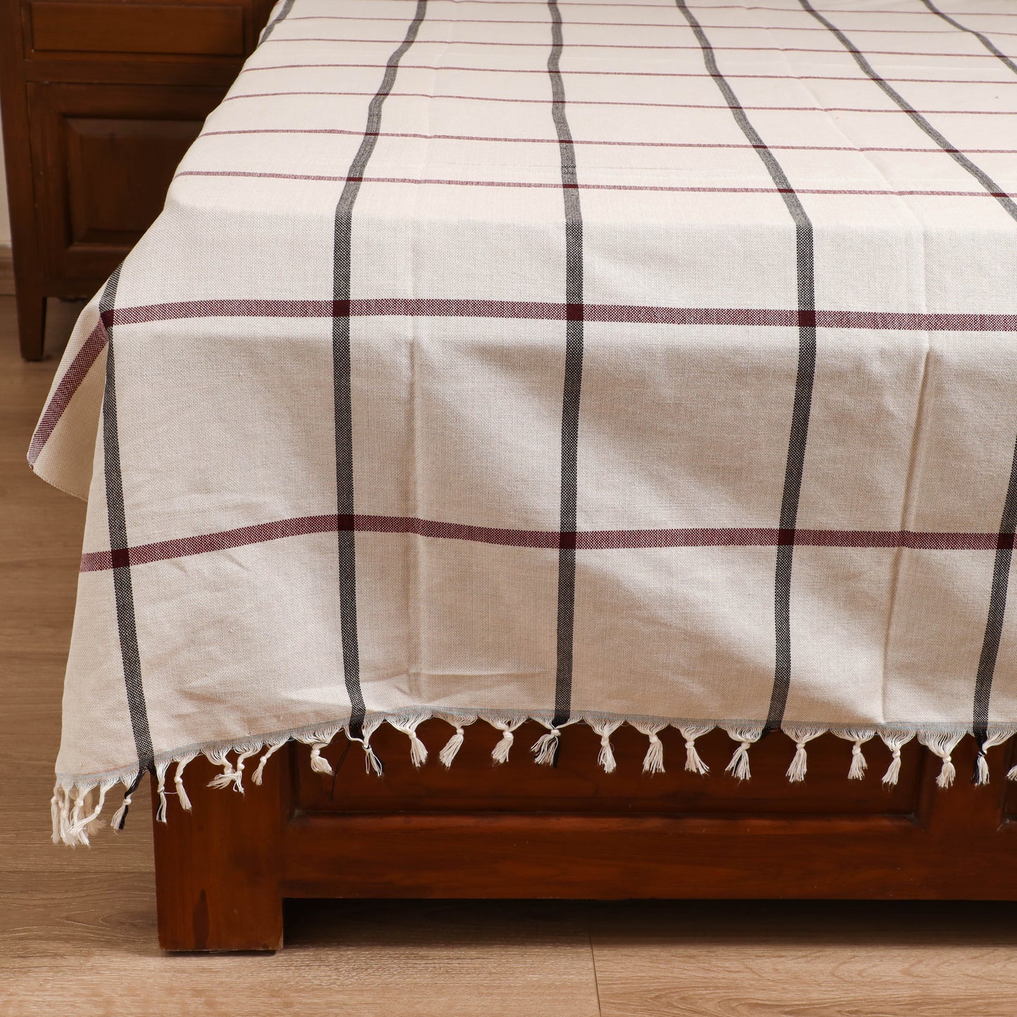 Handloom Cotton Single Bedsheet (90 x 60 in) 315