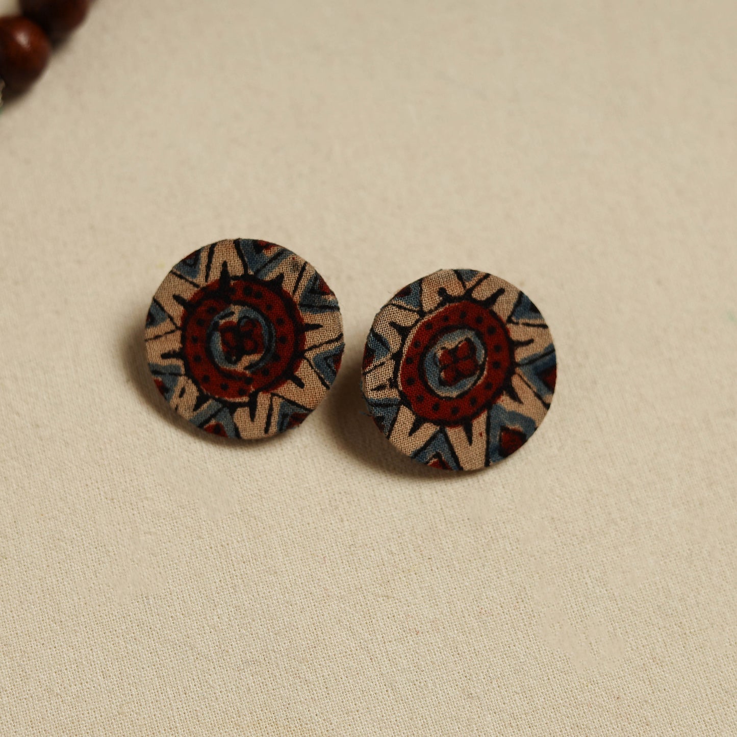 Handcrafted Wooden Beads Fabart Necklace Set 31