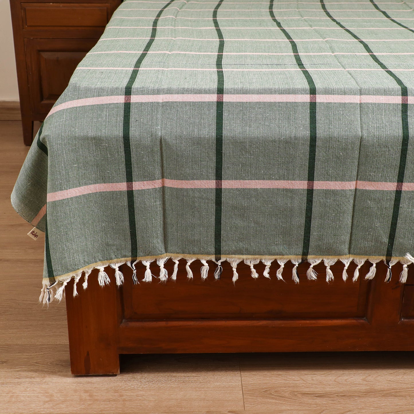 Handloom Cotton Single Bedsheet (90 x 60 in) 330