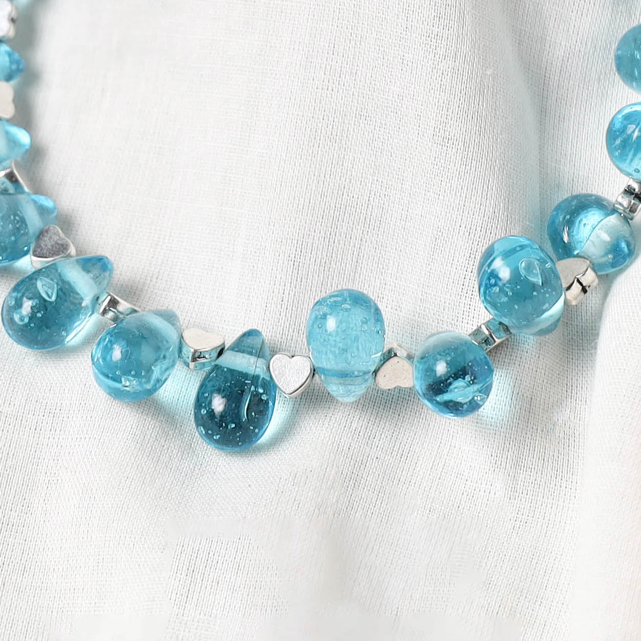 Blue - Handcrafted Stone Work GS Anklet 01