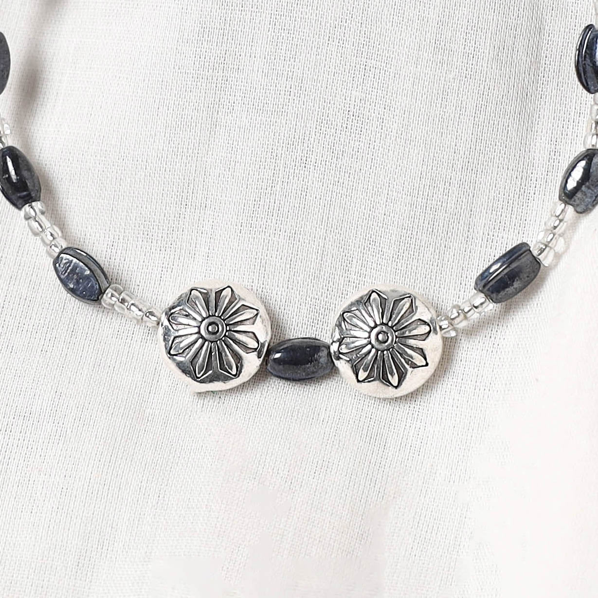 Grey - Handcrafted Stone Work GS Anklet 02