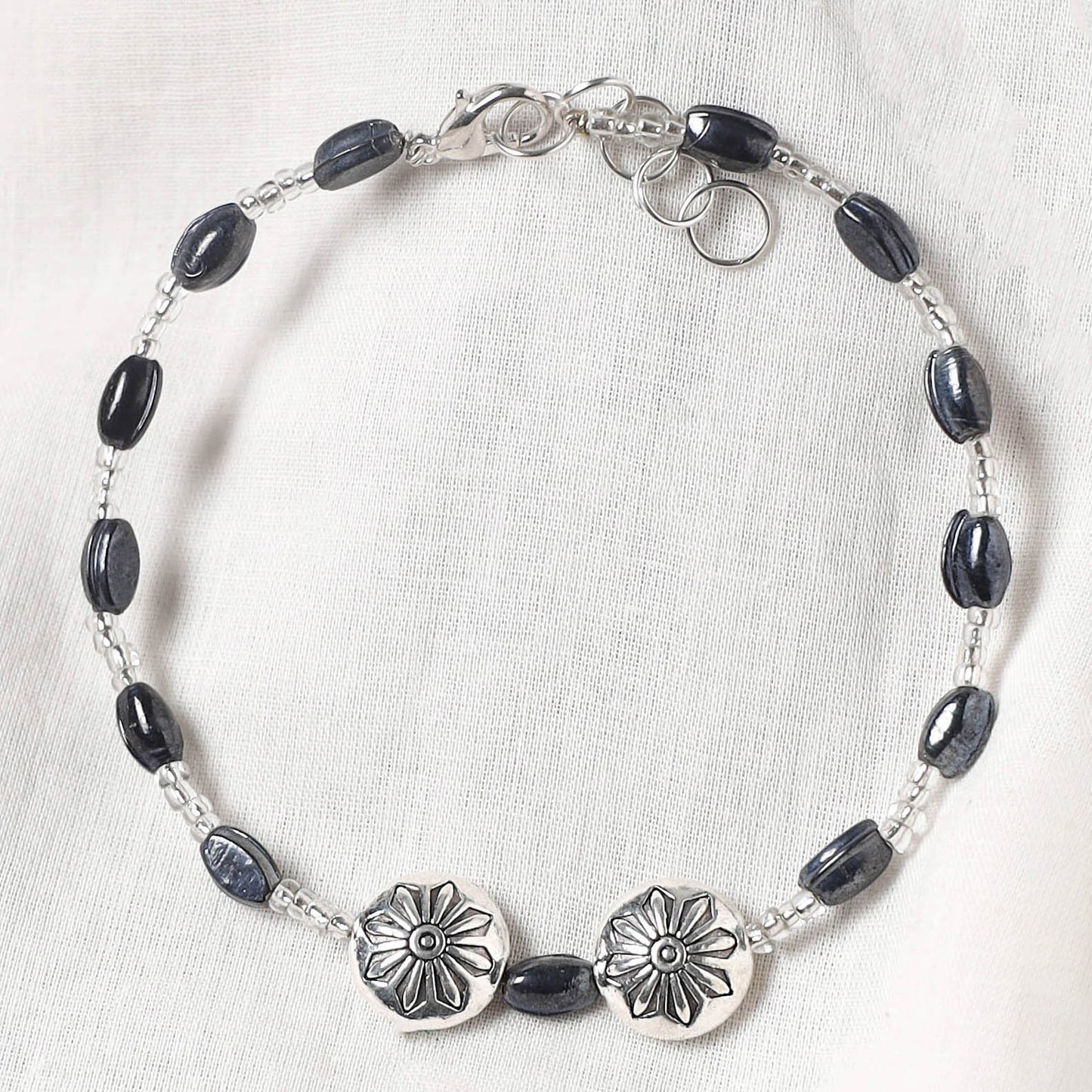Grey - Handcrafted Stone Work GS Anklet 02