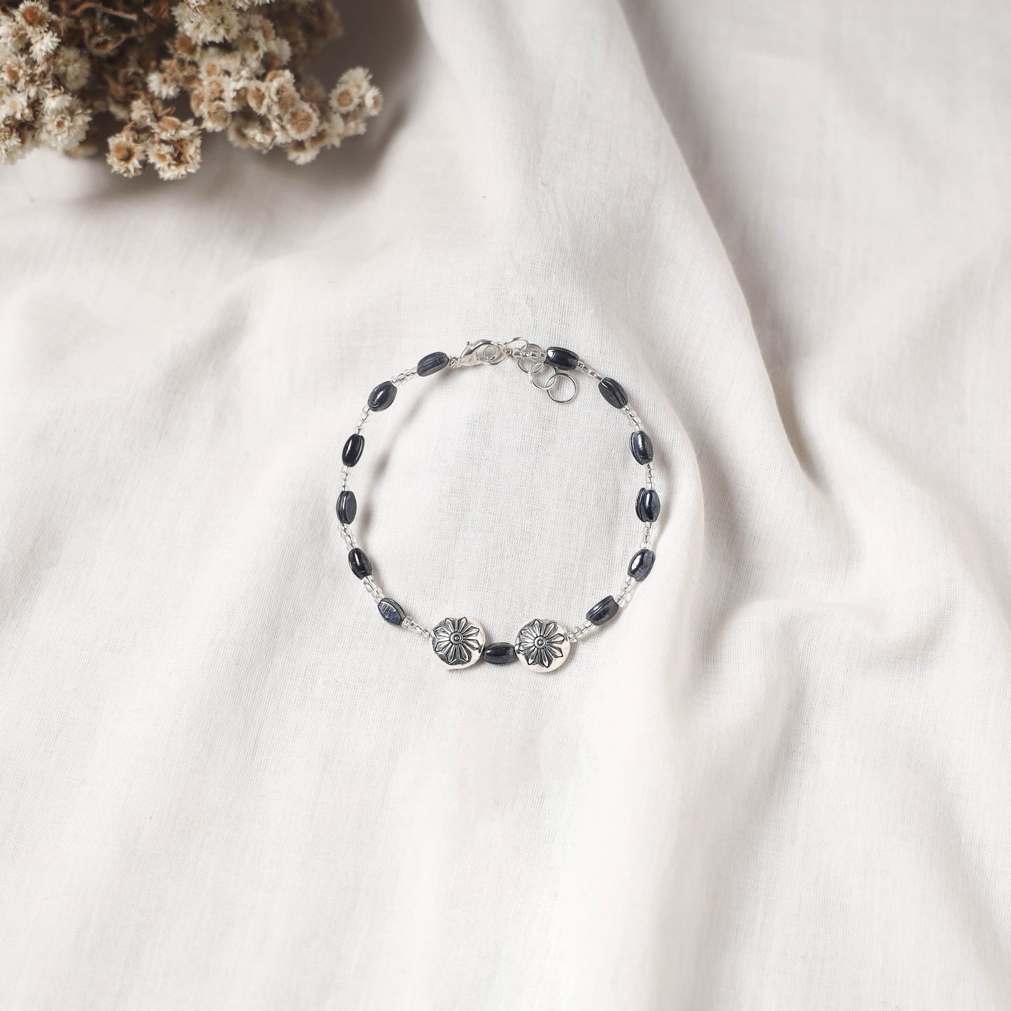 Grey - Handcrafted Stone Work GS Anklet 02