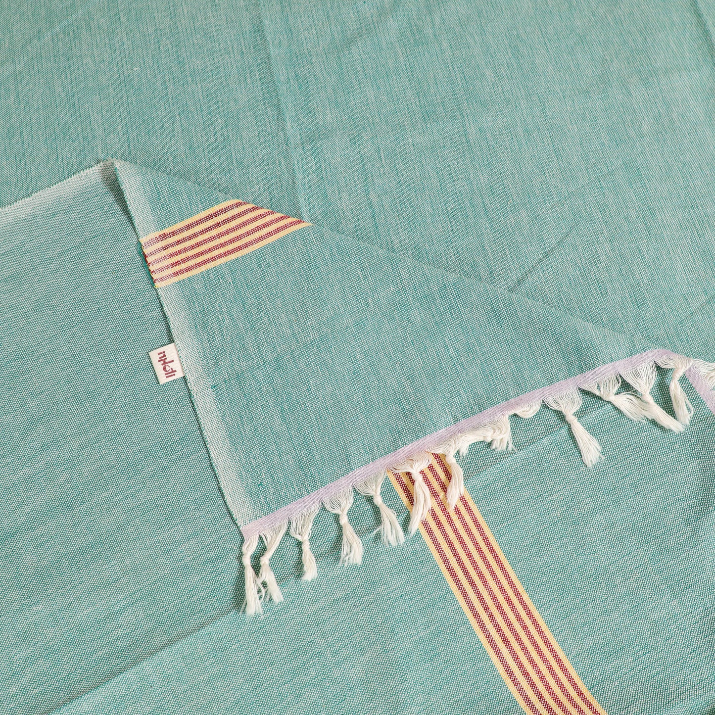 Handloom Cotton Single Bedsheet (90 x 60 in) 332