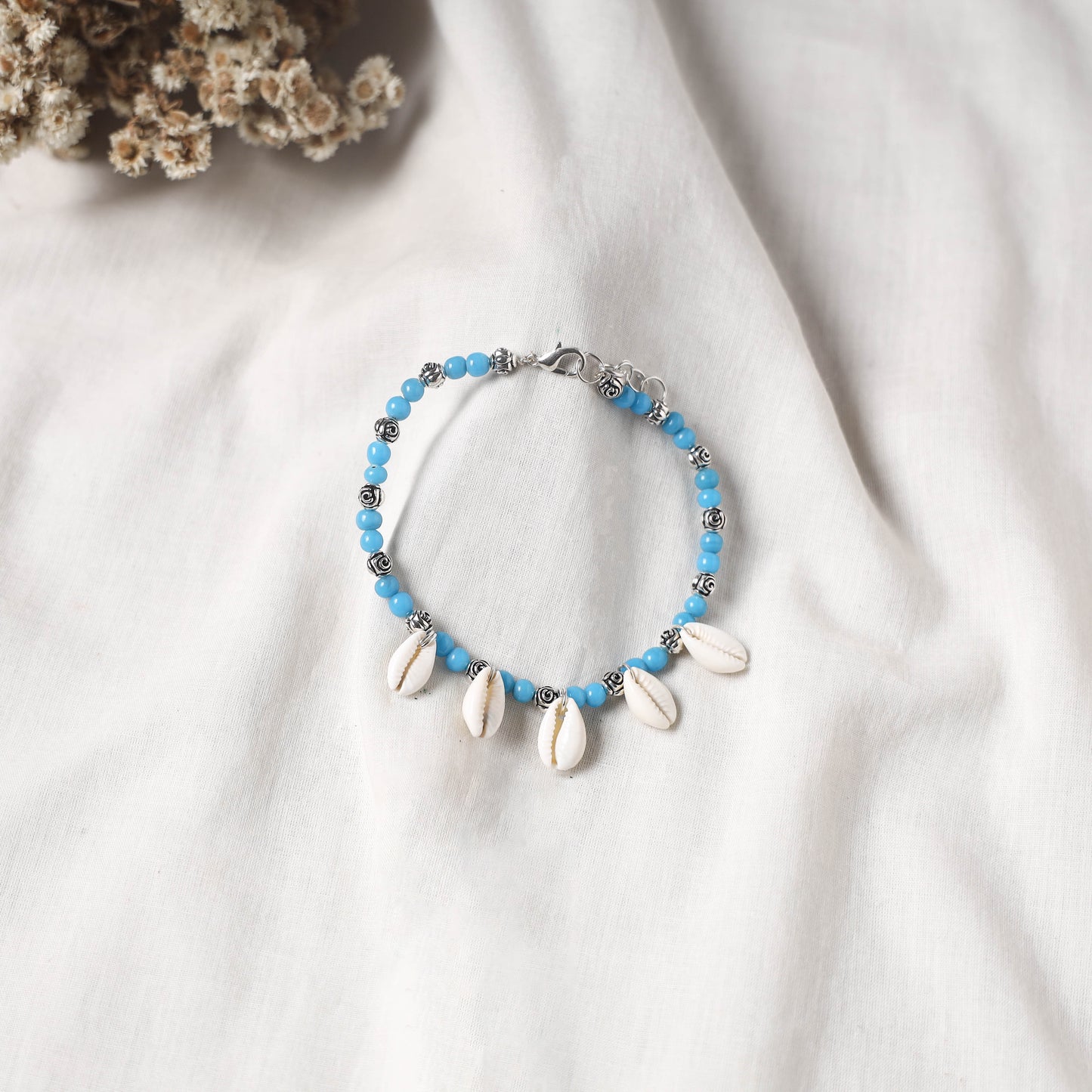 Blue - Handcrafted Stone Work GS Anklet 04