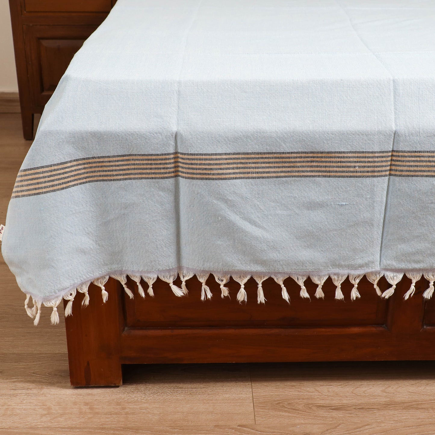 Handloom Cotton Single Bedsheet (90 x 60 in) 335