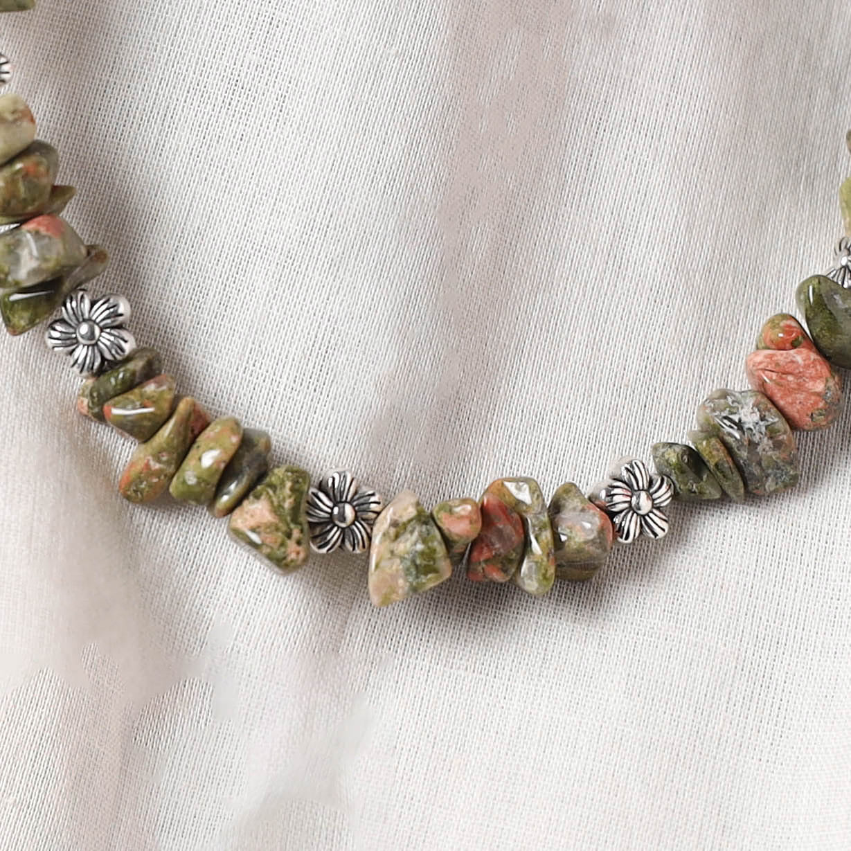 Green - Handcrafted Stone Work GS Anklet 10