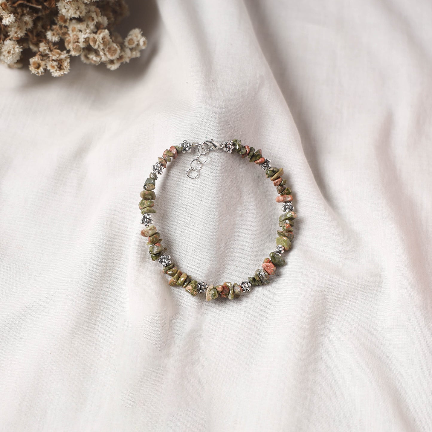 Green - Handcrafted Stone Work GS Anklet 10