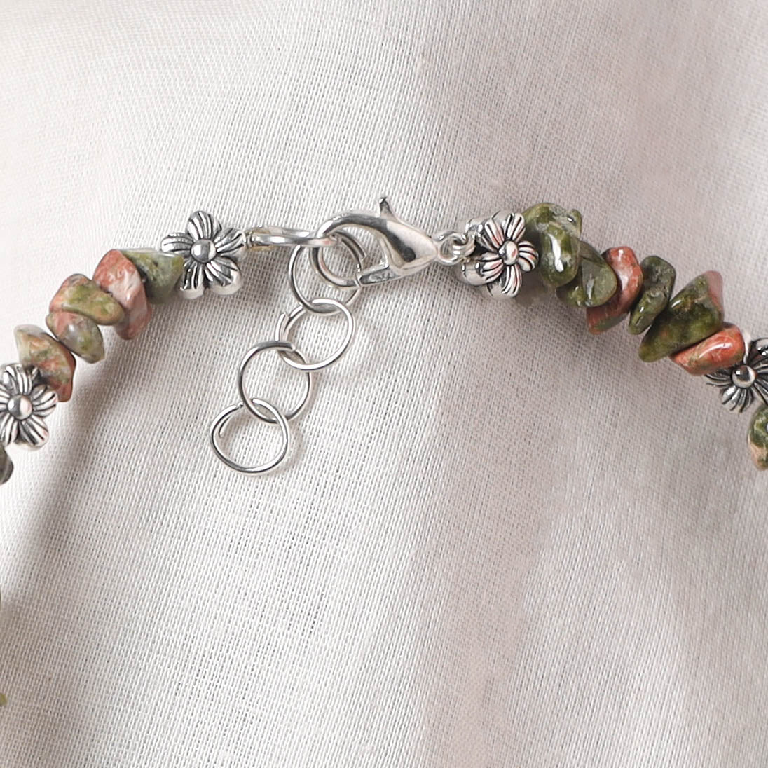 Green - Handcrafted Stone Work GS Anklet 10