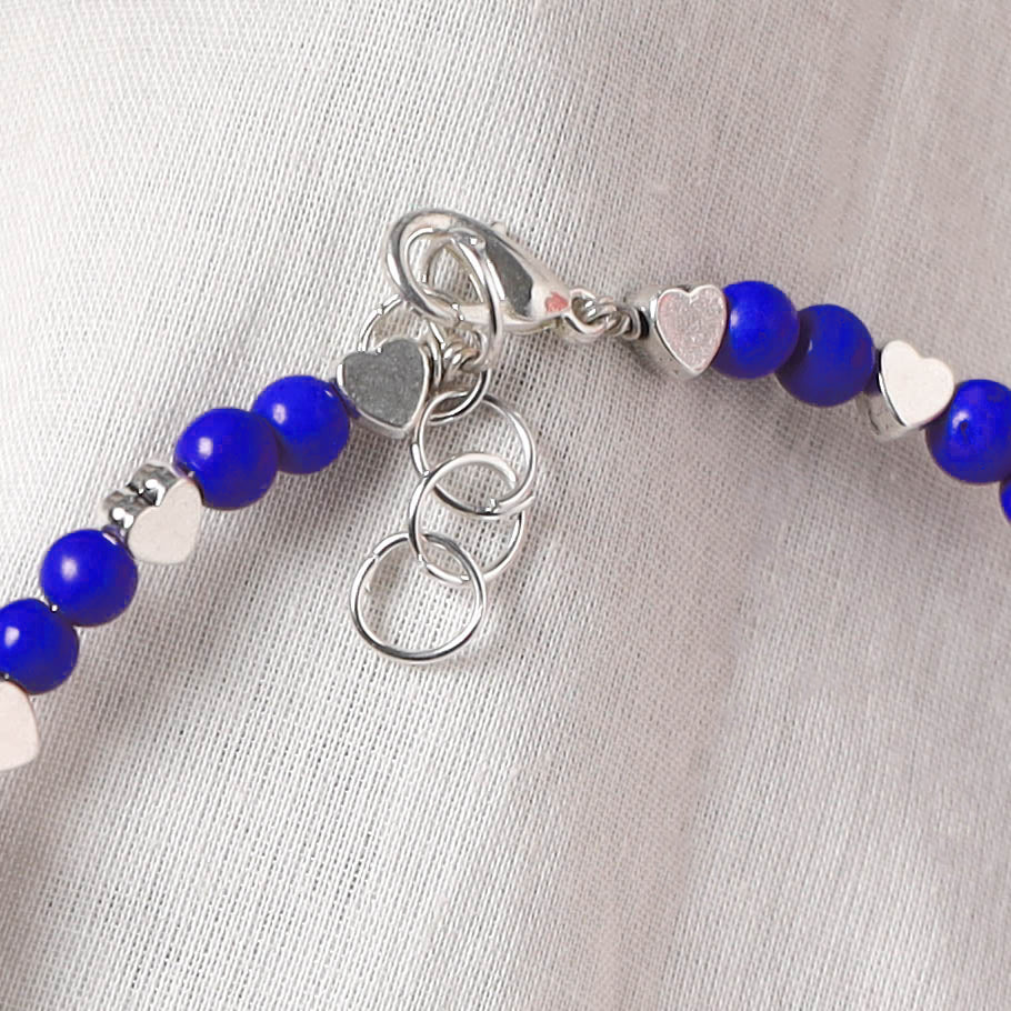 Blue - Handcrafted Stone Work GS Anklet 12