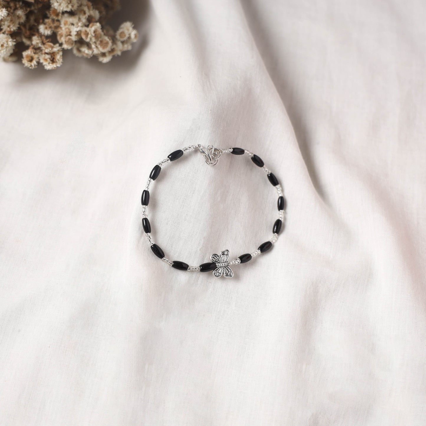 Black - Handcrafted Stone Work GS Anklet 13