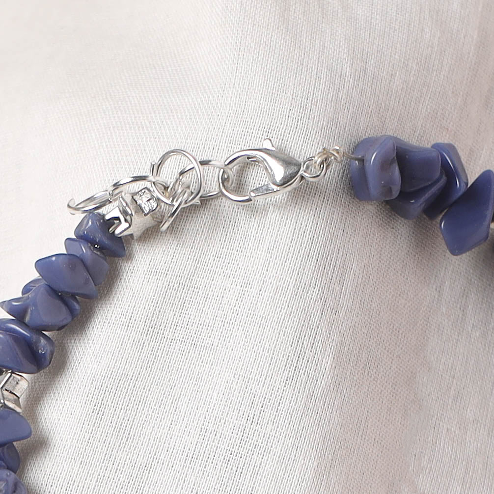 Blue - Handcrafted Stone Work GS Anklet 14