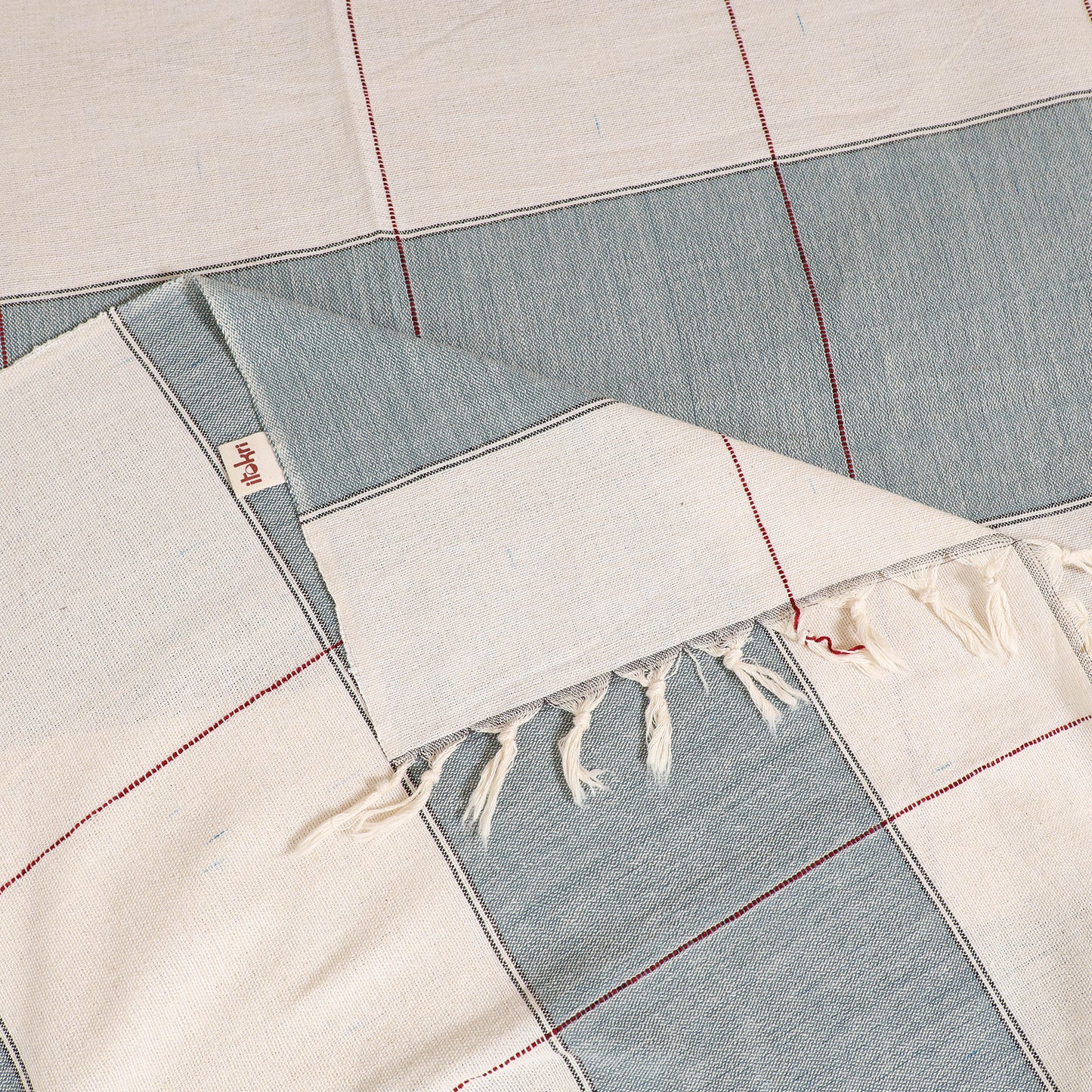 Handloom Cotton Single Bedsheet (90 x 60 in) 341