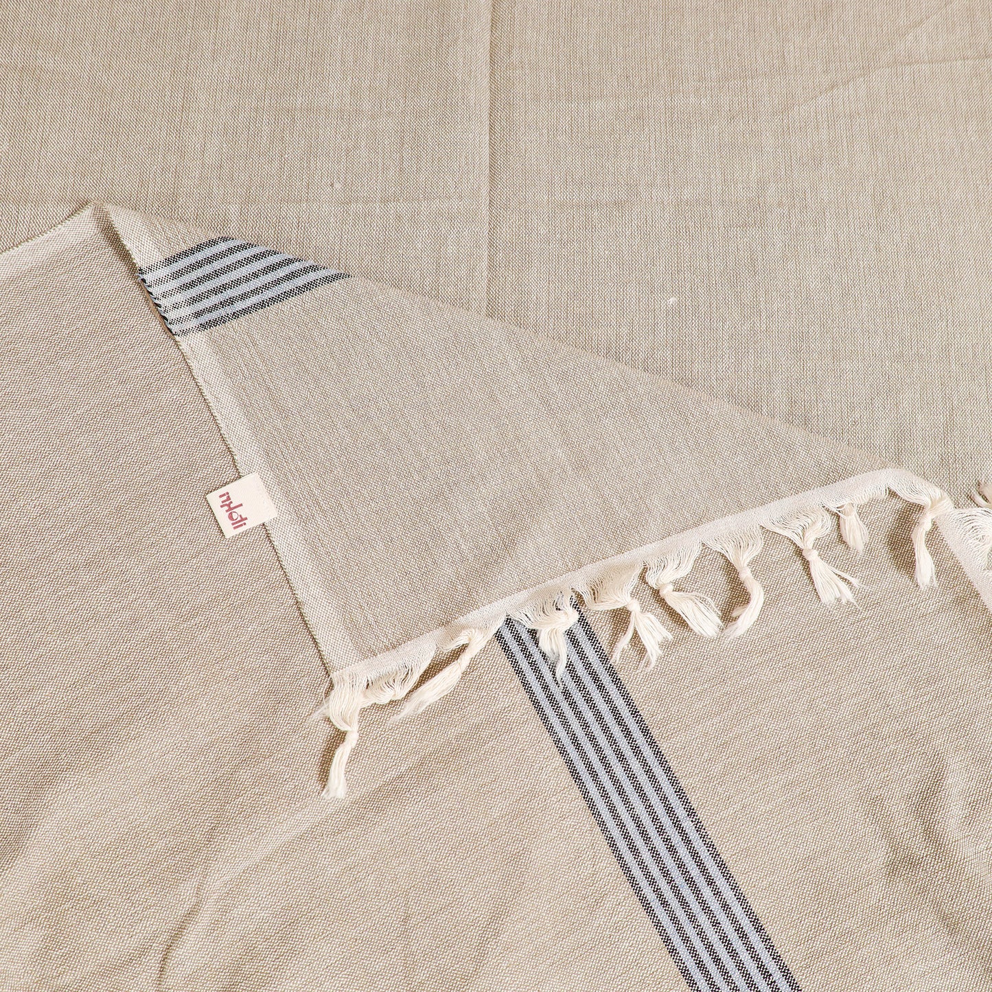 Handloom Cotton Single Bedsheet (90 x 60 in) 343