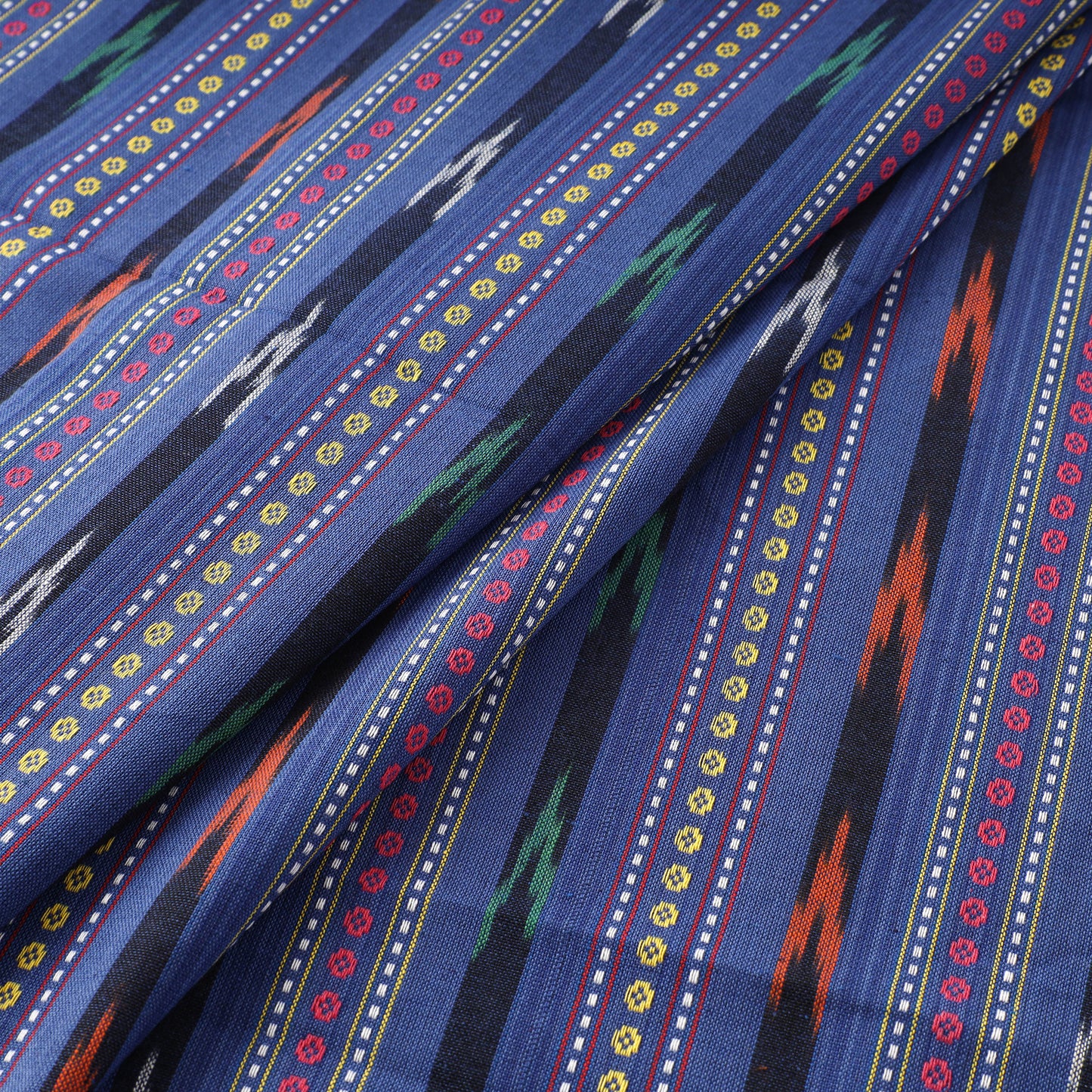 Blue - Cotton Pochampally Dabi Ikat Fabric 26