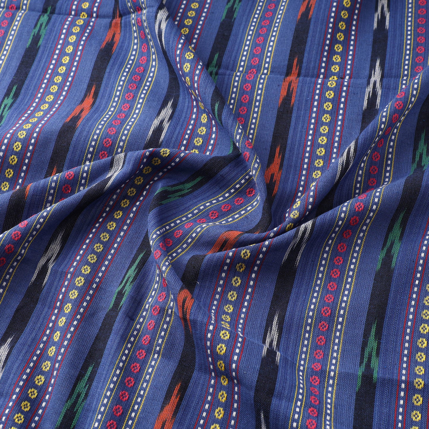 Blue - Cotton Pochampally Dabi Ikat Fabric 26