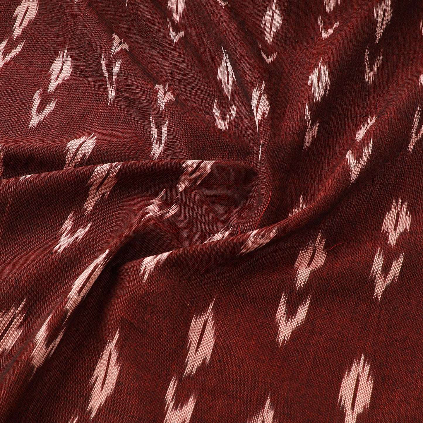 Brown - Pochampally Ikat Weave Cotton Fabric 03