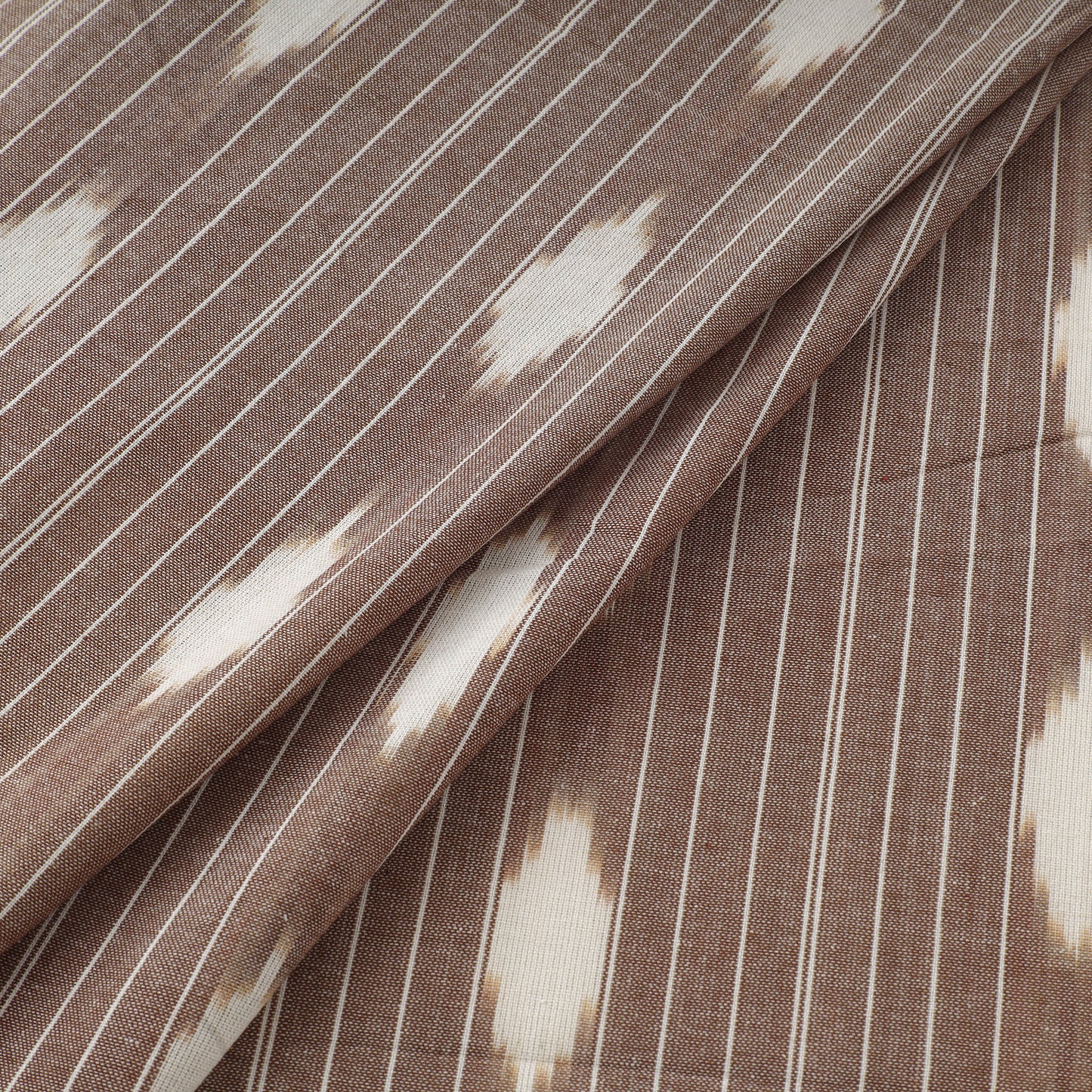 Beige - Pochampally Ikat Weave Cotton Fabric 14
