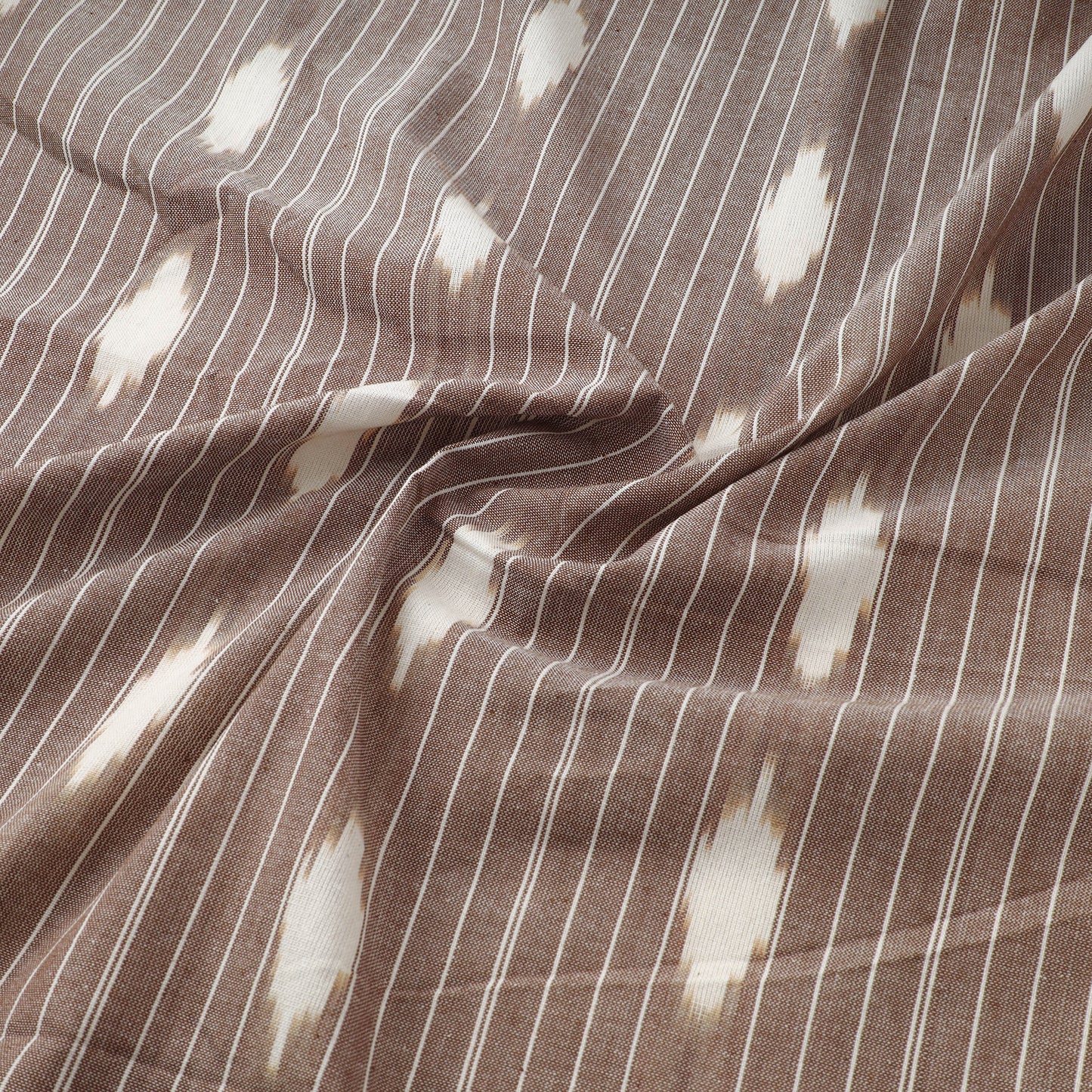 Beige - Pochampally Ikat Weave Cotton Fabric 14