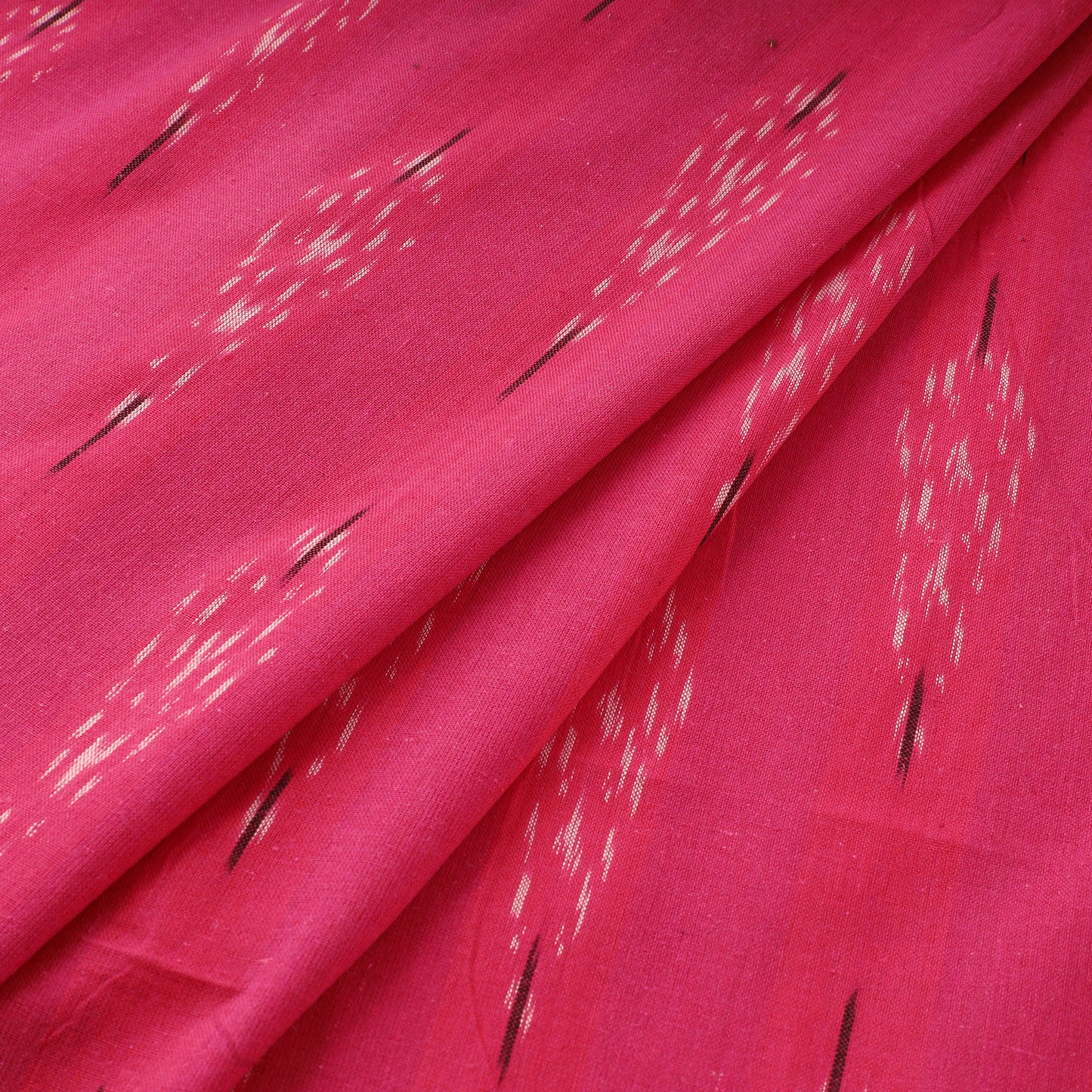 Pink - Pochampally Ikat Weave Cotton Fabric 22