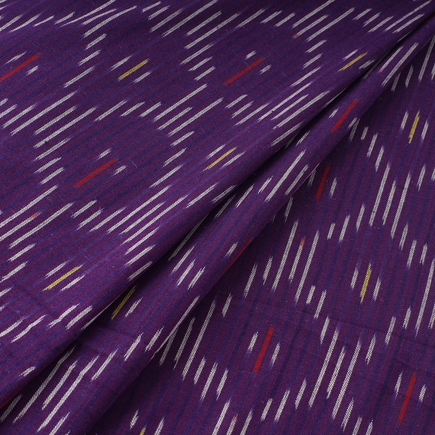 Purple - Pochampally Ikat Weave Cotton Fabric 24