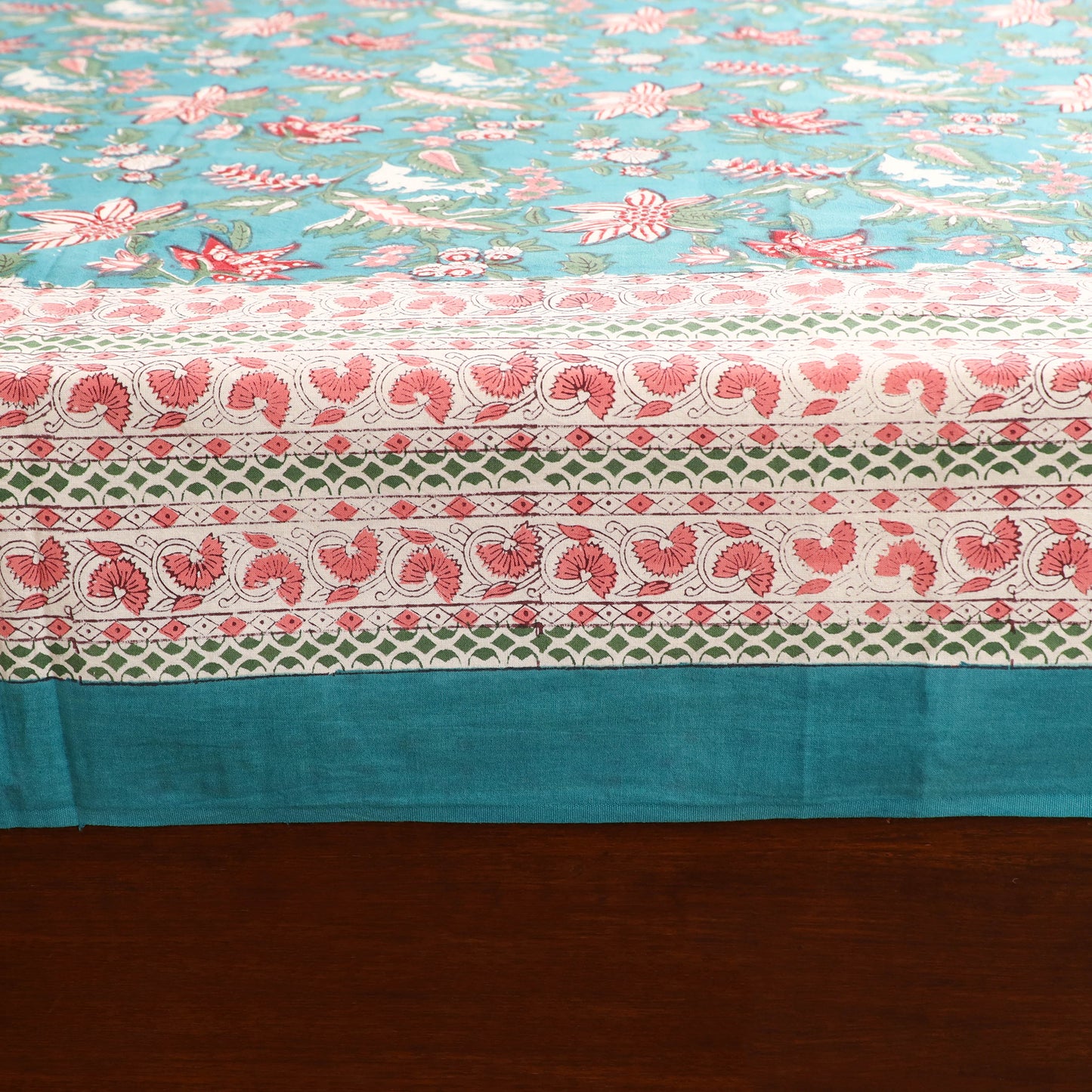 Sanganeri Hand Block Print Cotton Double Bedsheet Set (108 x 90 in) 19