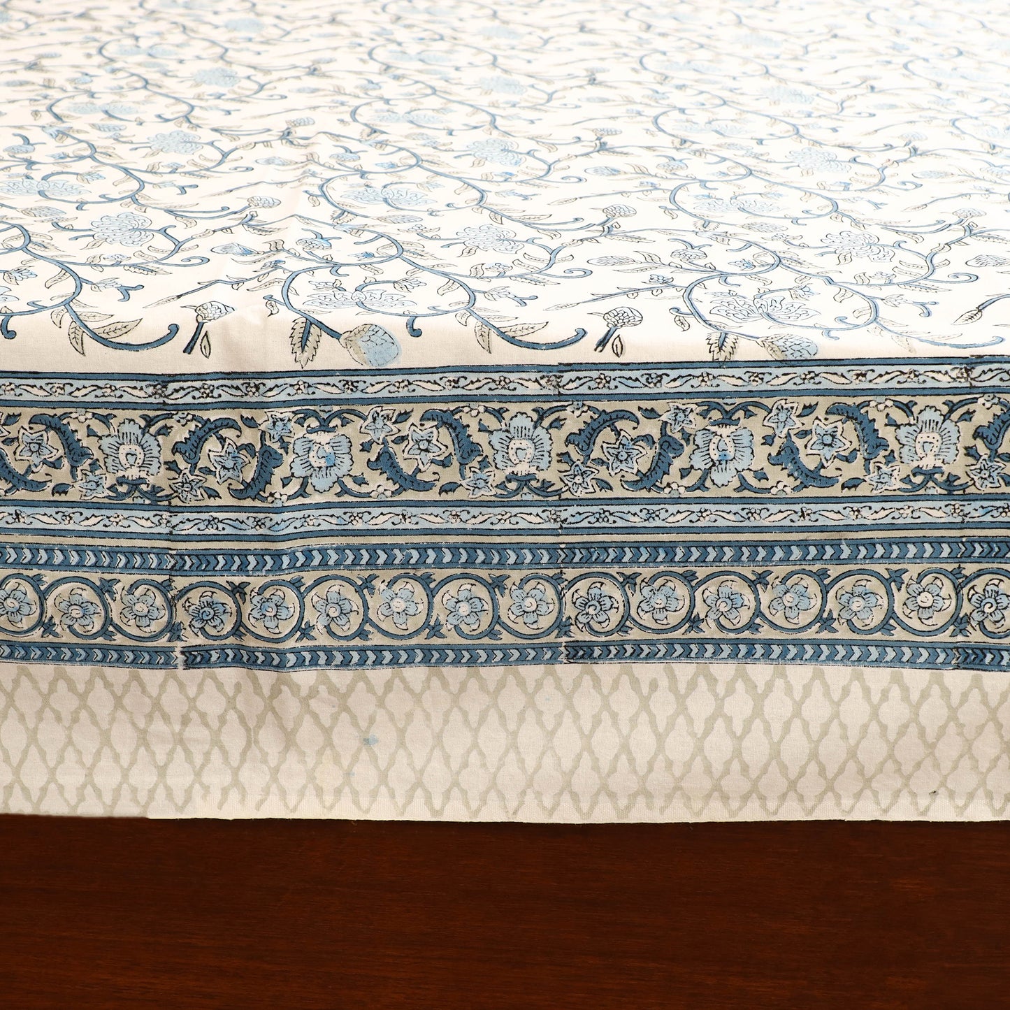 Sanganeri Hand Block Print Cotton Double Bedsheet Set (108 x 90 in) 28