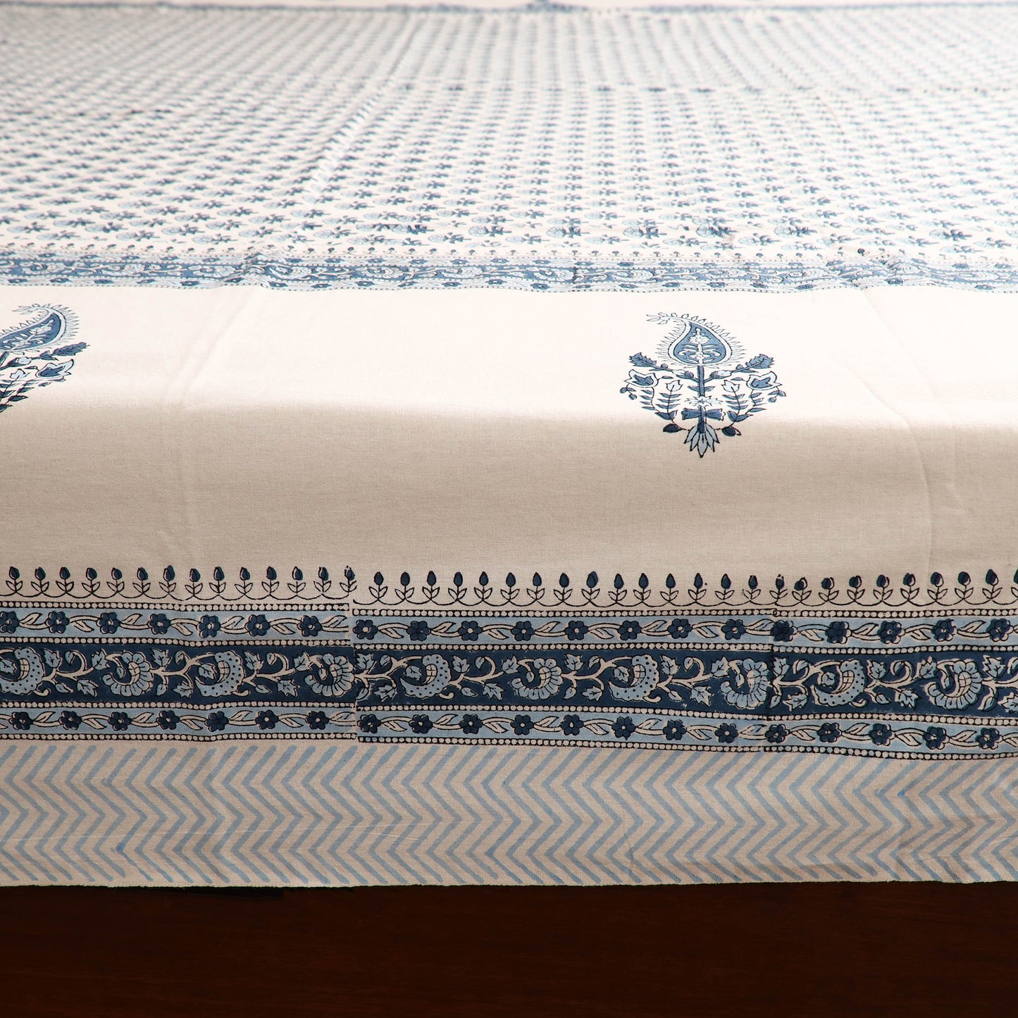 Sanganeri Hand Block Print Cotton Double Bedsheet Set (108 x 90 in) 37