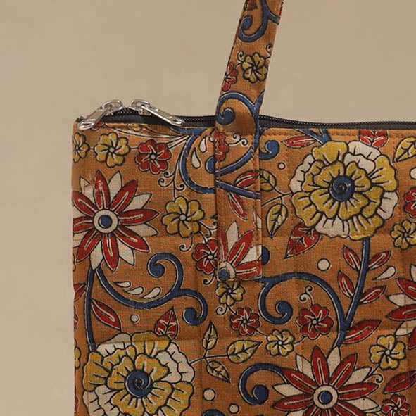 Yellow - Quilted Fabric Handcrafted Handbag 19