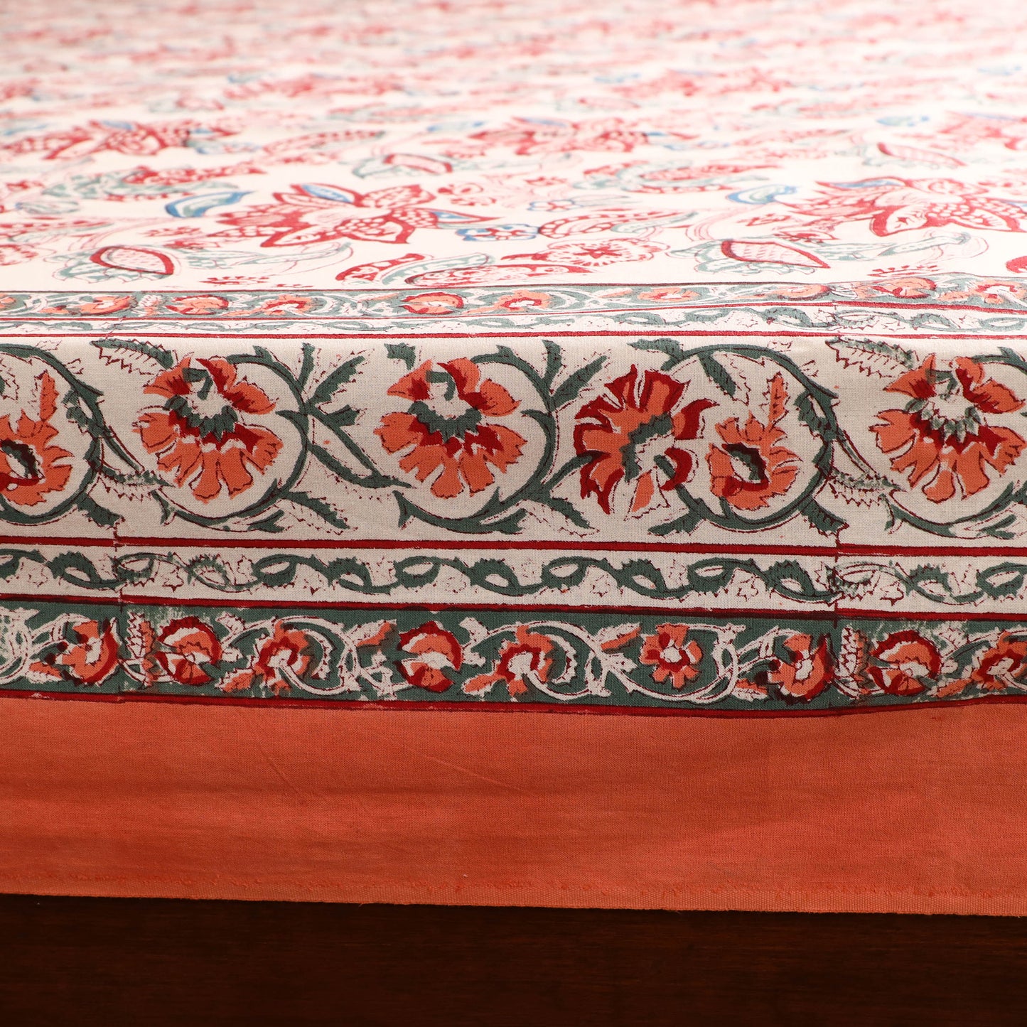 Sanganeri Hand Block Print Cotton Double Bedsheet Set (108 x 90 in) 42
