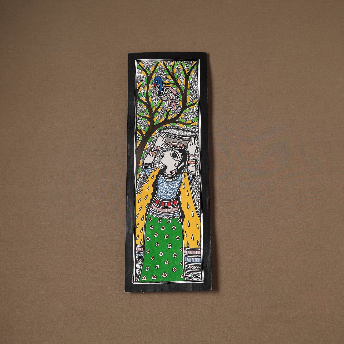 Handpainted Madhubani Painting by Santosh Paswan (22 x 7 in) 18