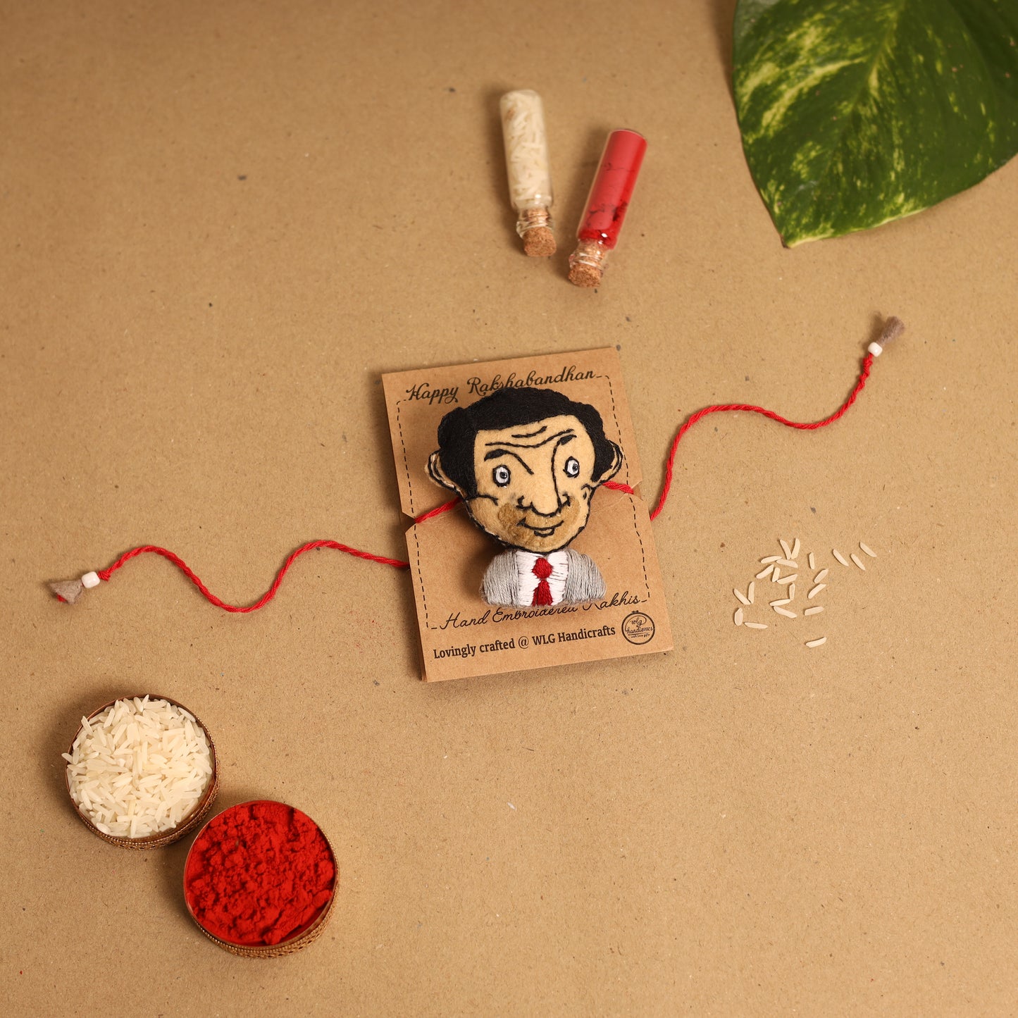 Mr. Bean - Handmade Felt Kids Rakhi