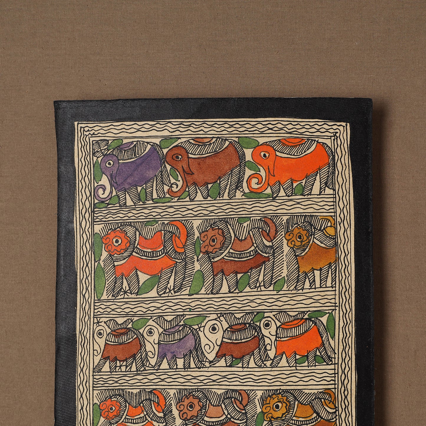 Handpainted Madhubani Painting by Santosh Paswan (10 x 7 in) 02