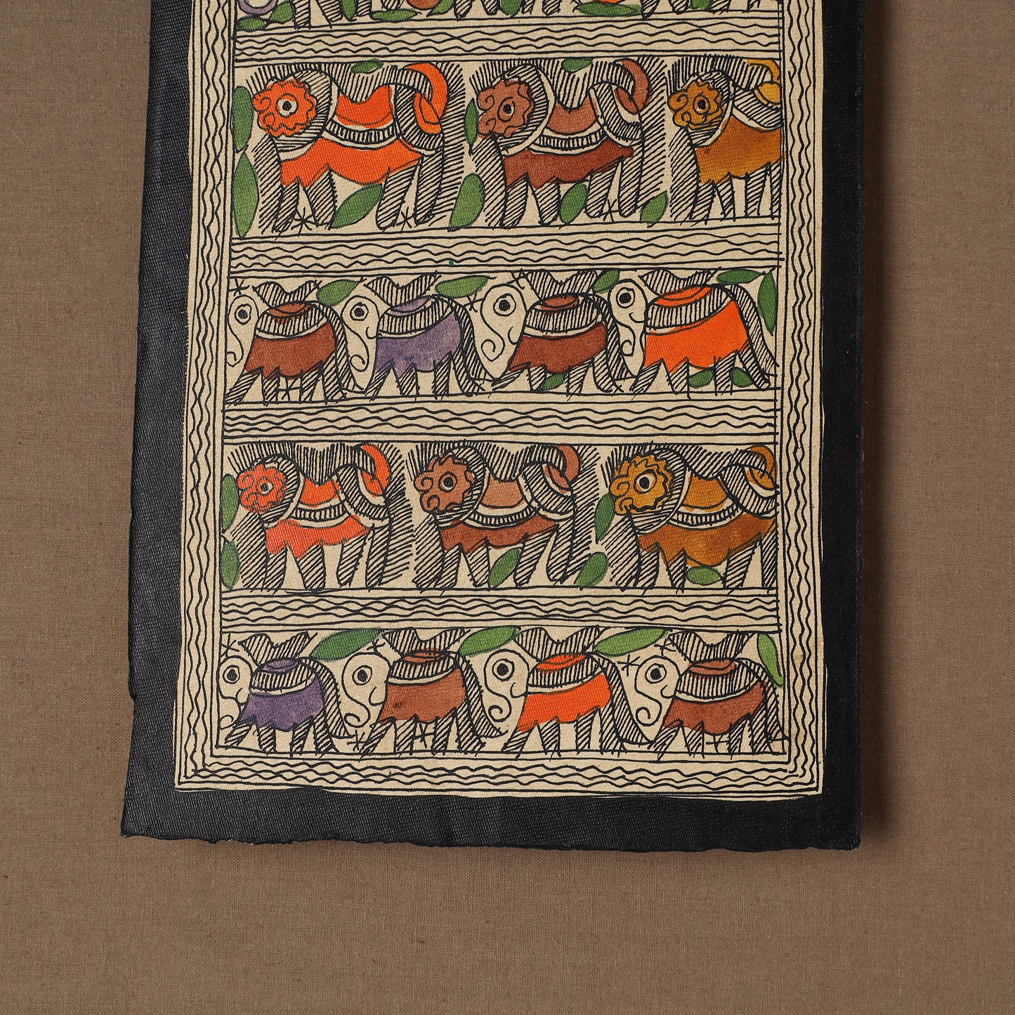 Handpainted Madhubani Painting by Santosh Paswan (10 x 7 in) 02